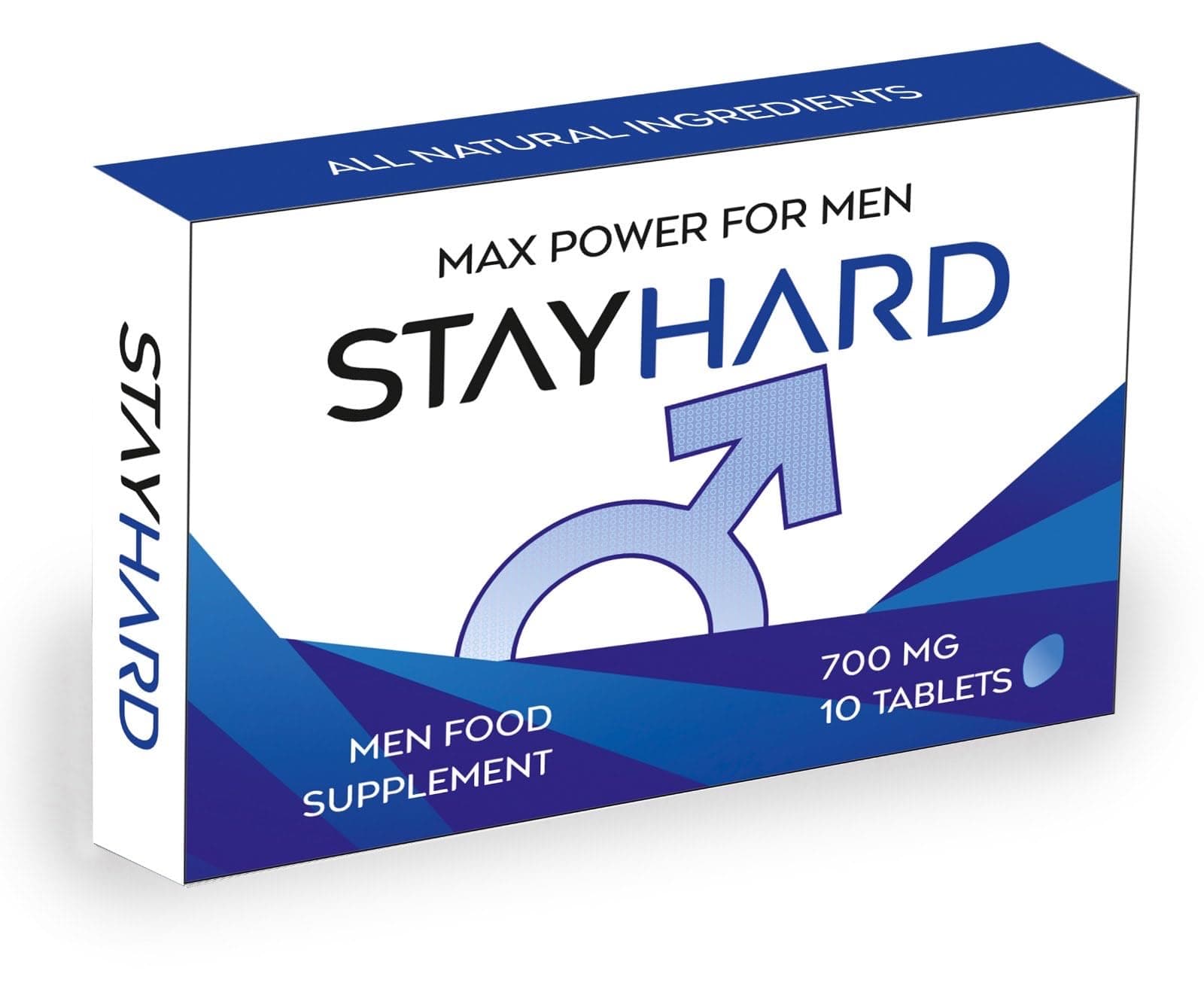 STAYHARD - More Longer | More Harder | More Stronger Performance | Stamina Endurance Booster Herbal Supplement Blue Tablets for Men - 10 Ginseng Tablets