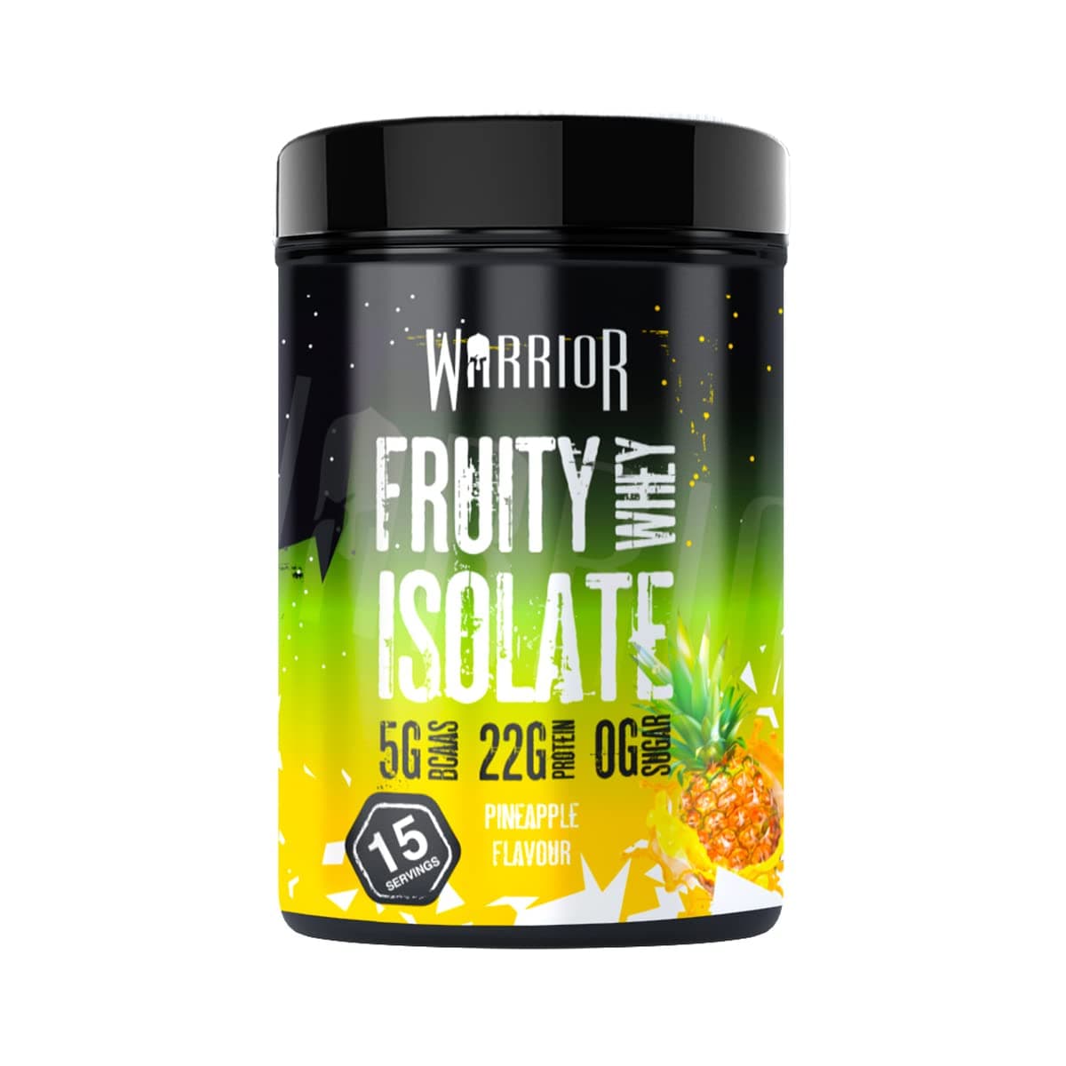 Warrior Fruity Whey Isolate – Clear Whey Protein Powder, 21g per Serving – Lean Muscle Growth Supplement – Light & Refreshing Post Workout Protein Shake, Low Sugar – 15 Servings (Pineapple, 375g)
