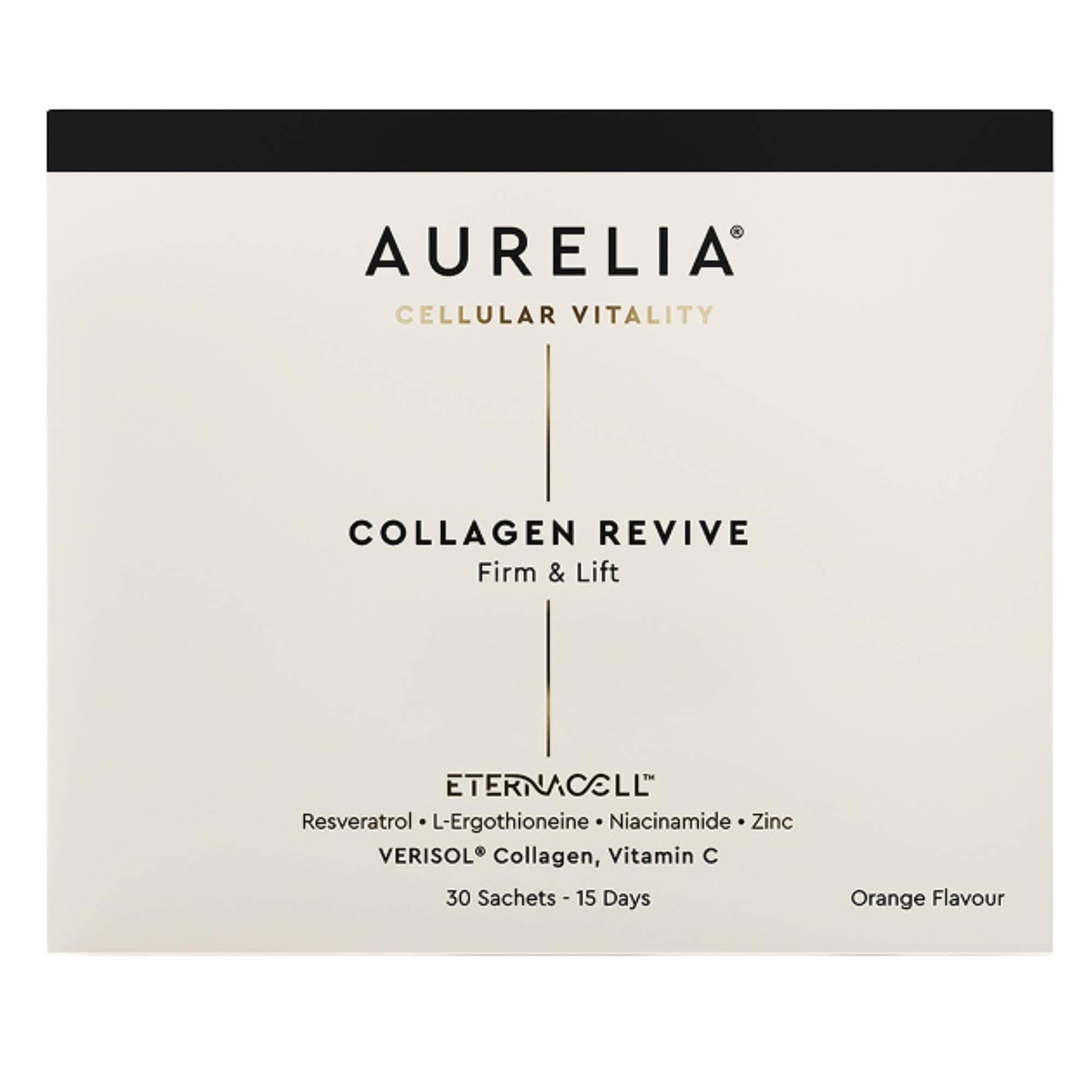 AURELIA Collagen Revive | Advanced Cellular Anti-Aging Supplement | Help Reduce Fine Lines & Wrinkles | with Zinc, Resveratrol, Niacinamide, Ergothioneine & Vitamin C