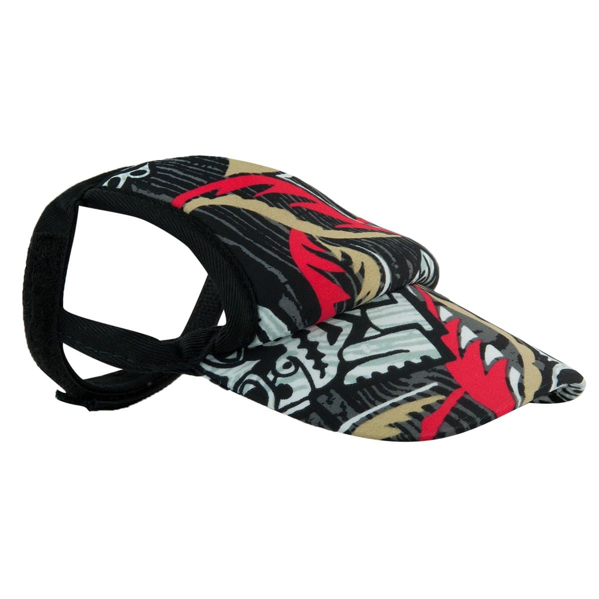 PlayaPup Sun Protective Dog Visor, Tiki Flame, Medium