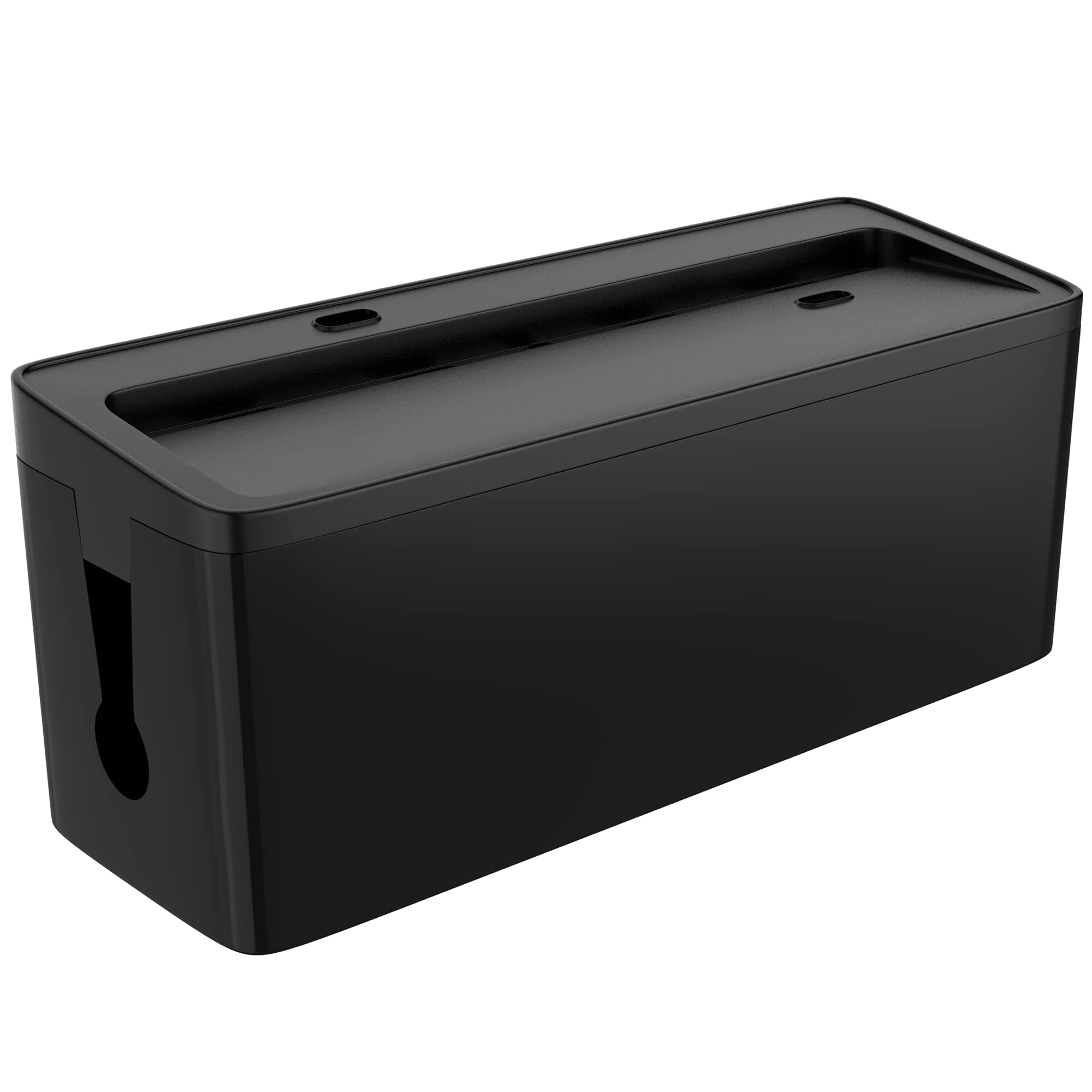 Cable Management Box with Mobile Stand,Cord Organizer Hides Extention Board,Power Strips,Surge Protector,Cords,Wire,Router,Children Safe,TV Cord Box for Desktop,Floor,Home,Office(Black)