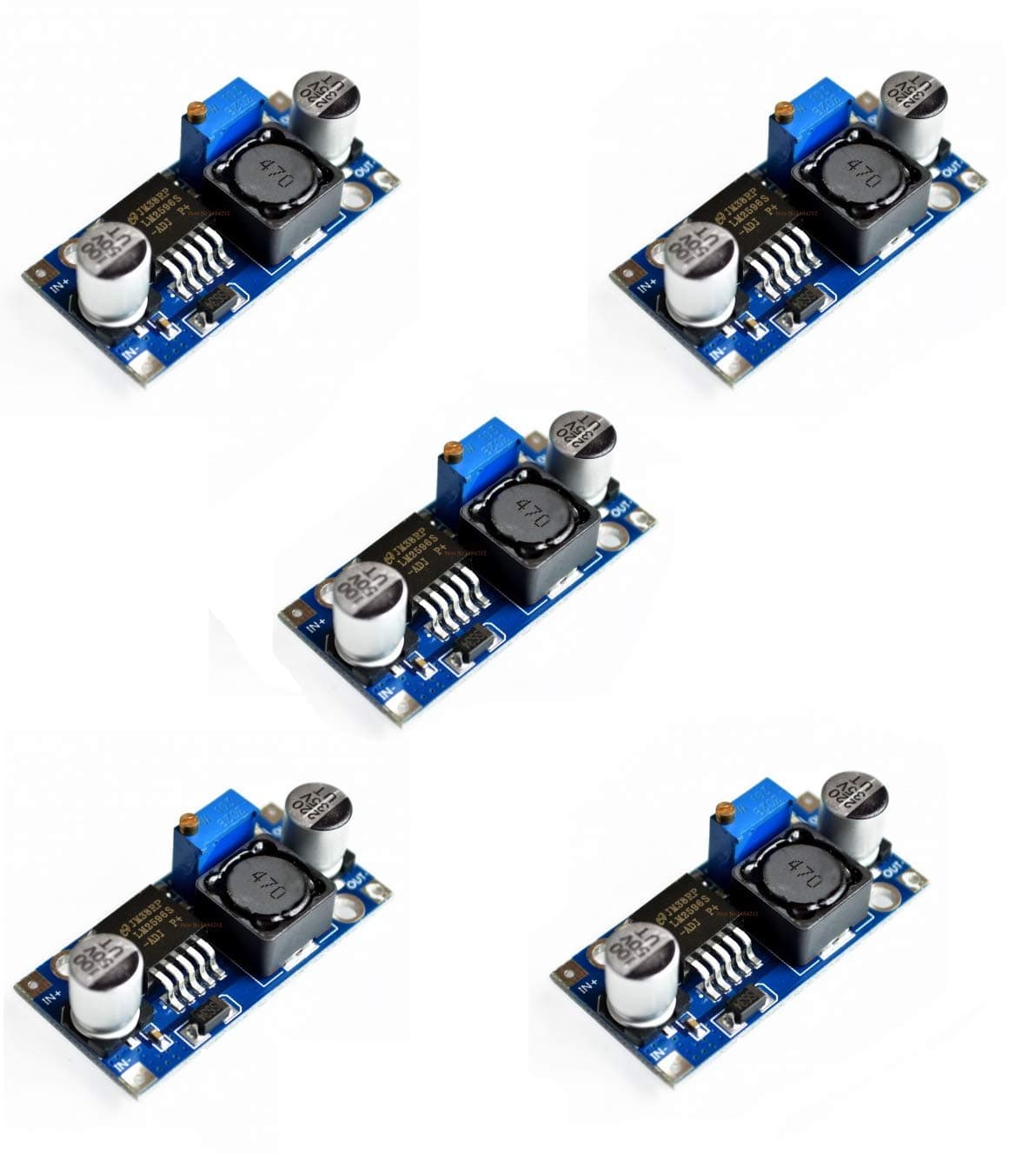Robotbanao LM2596 DC-DC Buck Converter Step Down Power Module-Power Supply/Converter Module-Pack Of 5