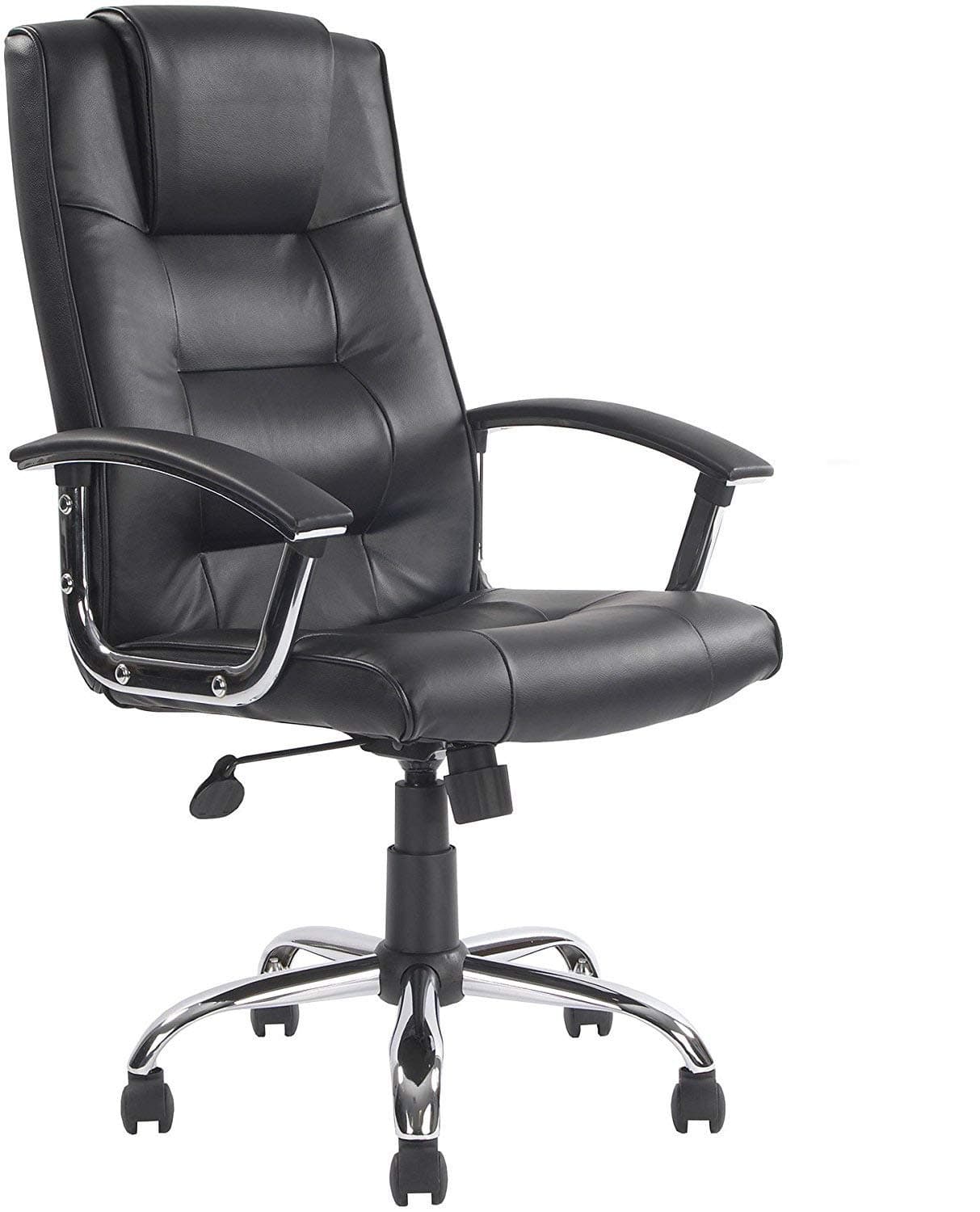 Loughborough Leather Faced Manager Office Chair - Black