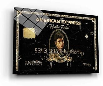Scarface Inspired Wall Art, Tony Montana Gold Texture, Al Pacino American Express, Iconic Movie Poster, Amex Wall Art, Motivational Canvas