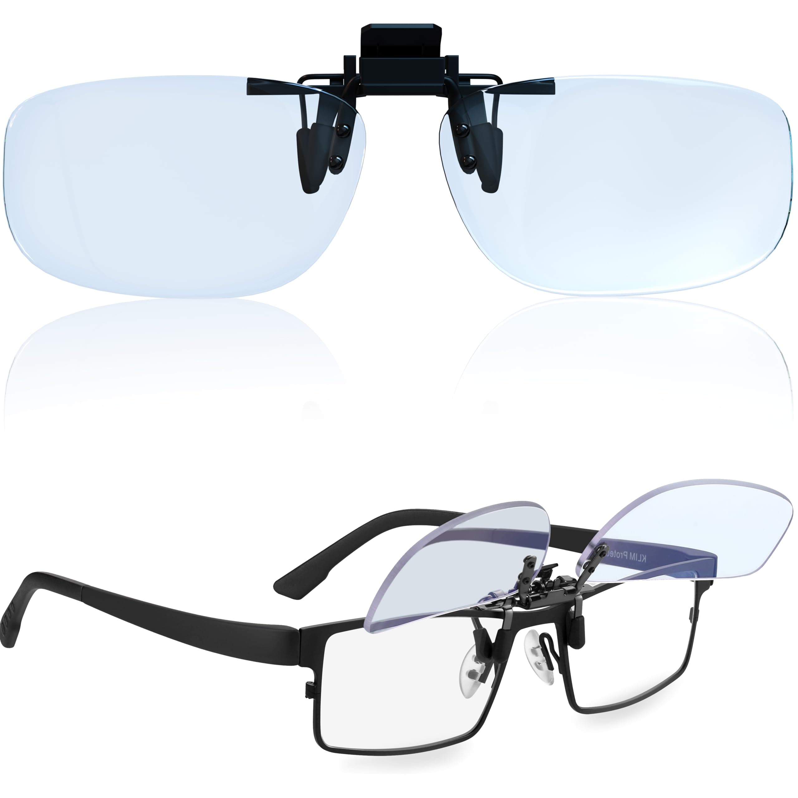KLIM Optics Blue Light Blocking Glasses - NEW - Reduce Eye Strain and Fatigue - Gaming Glasses for PC Mobile TV - Blocks 92% Blue Light - Computer Glasses with UV Protection