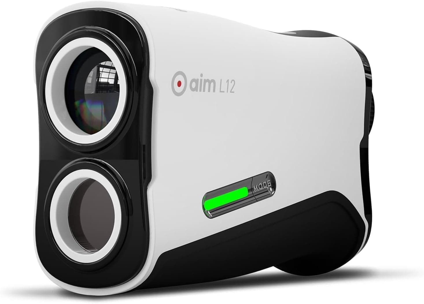 Aim L12 Laser Rangefinder with Slope Compensation, Ergonomic, Light Weight, Easy Pin Finder Mode, Vibration Alert, 6X Magnification, Hard Case