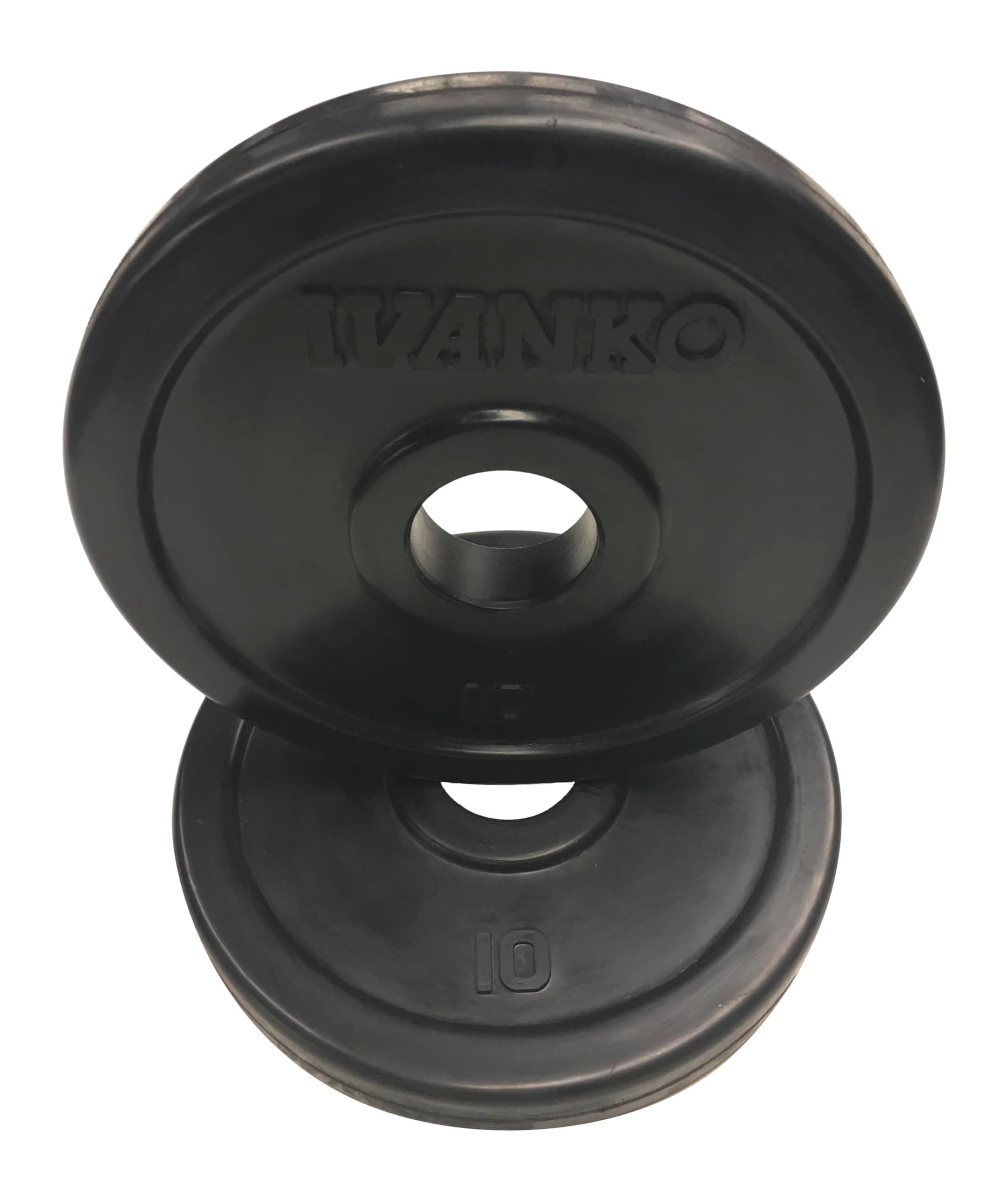 (RUBO-10) Rubber Olympic Plate, Black, 10 lbs (PAIR) …