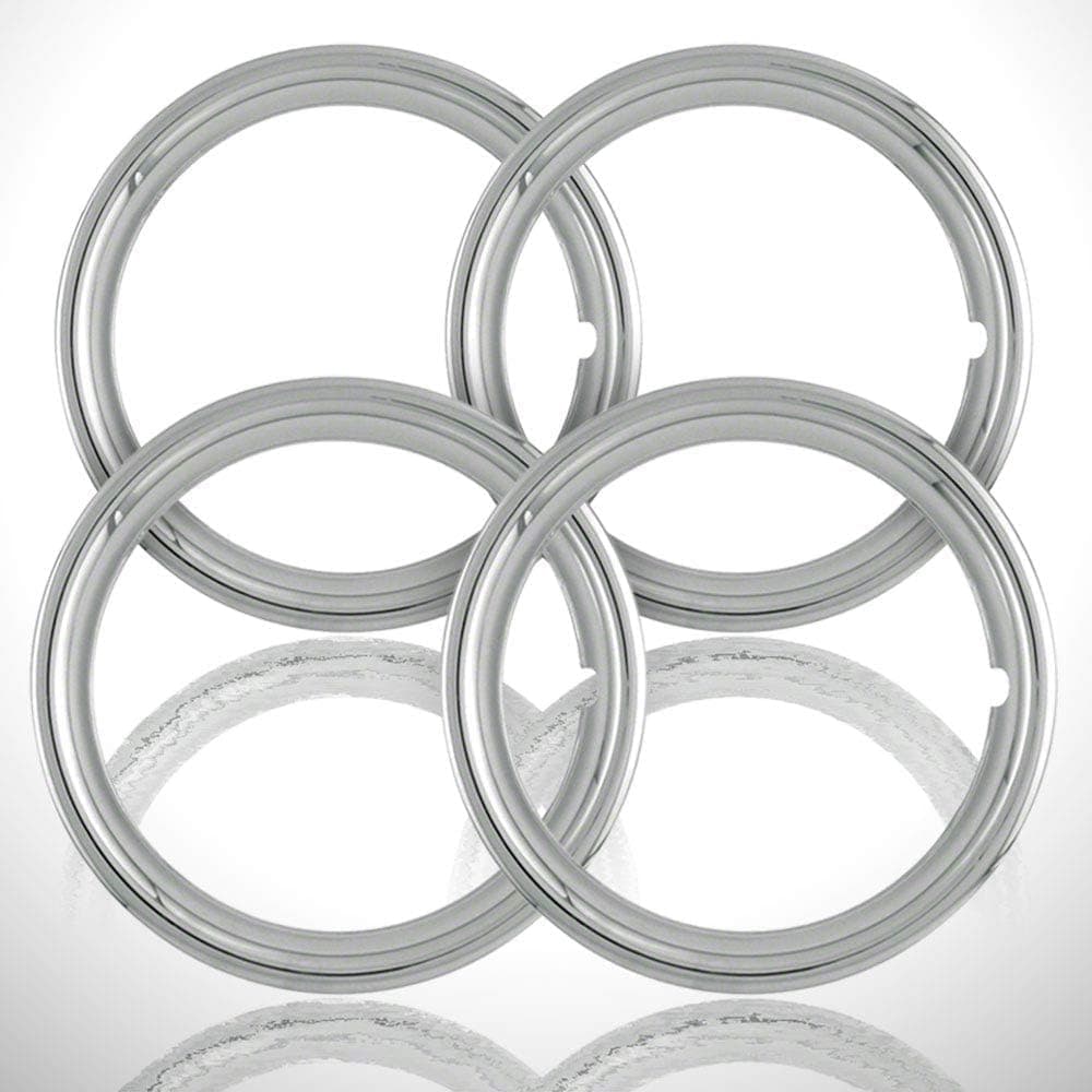 4-pack of 15' Chrome 1 1/2' Deep Wheel Rings