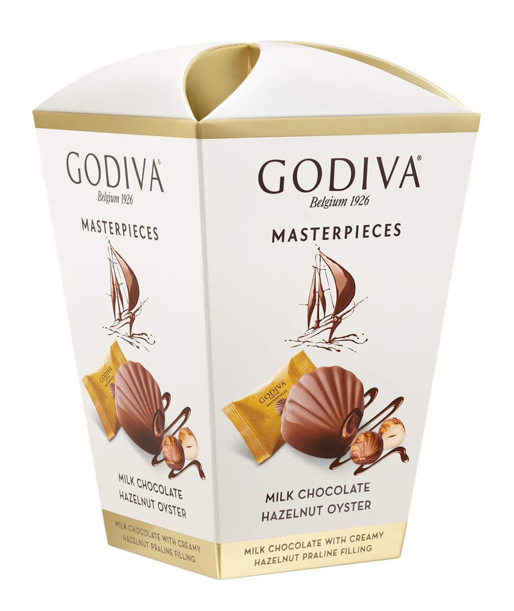 Godiva Milk Chocolate Hazelnut Gift Box Assorted Premium Belgian Chocolates, 117 grams