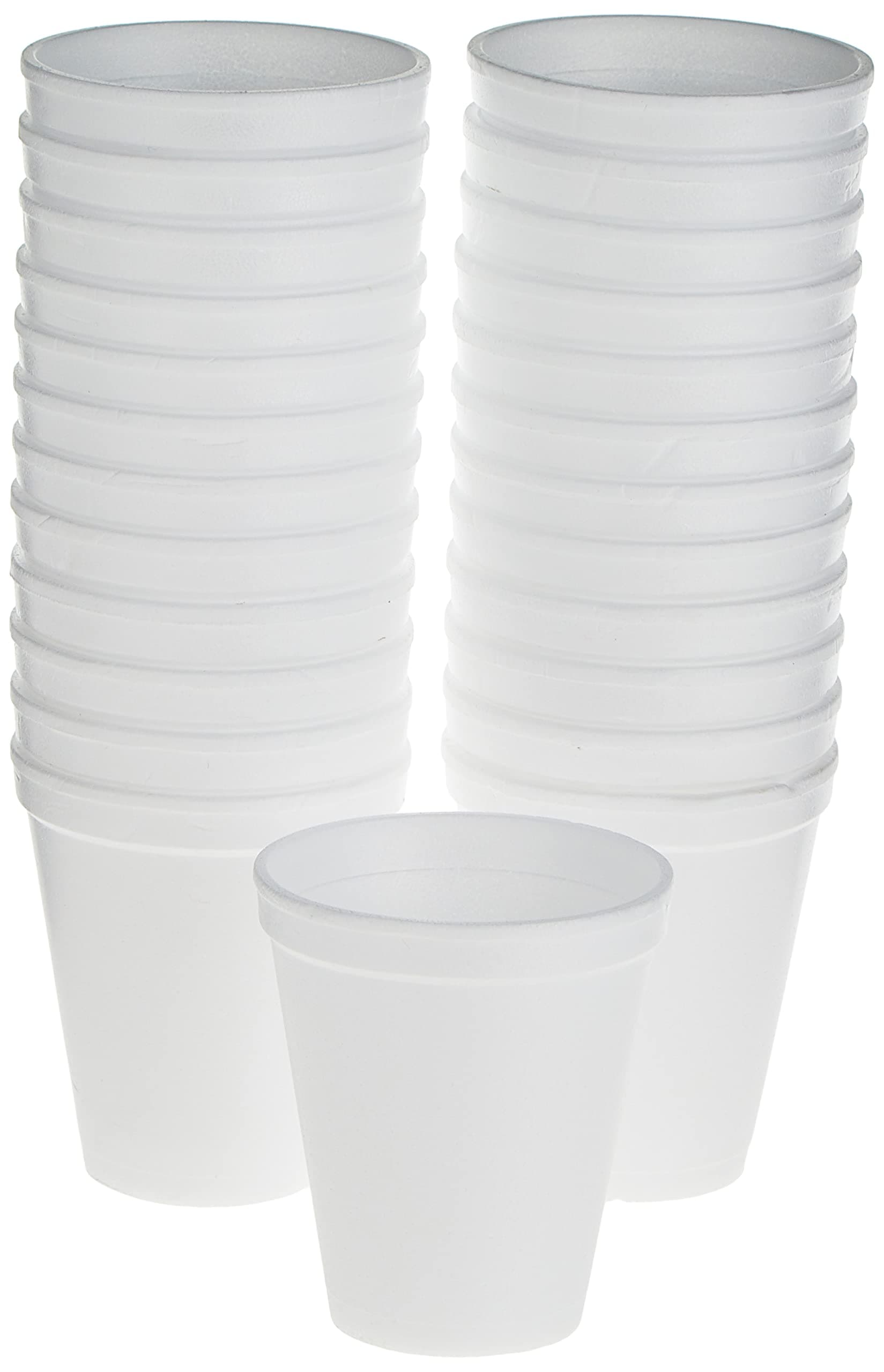 Hotpack Disposable White Foam Cup Hot & Cold Drinks, Coffee foam Cup 6 ounce, 25 Pieces