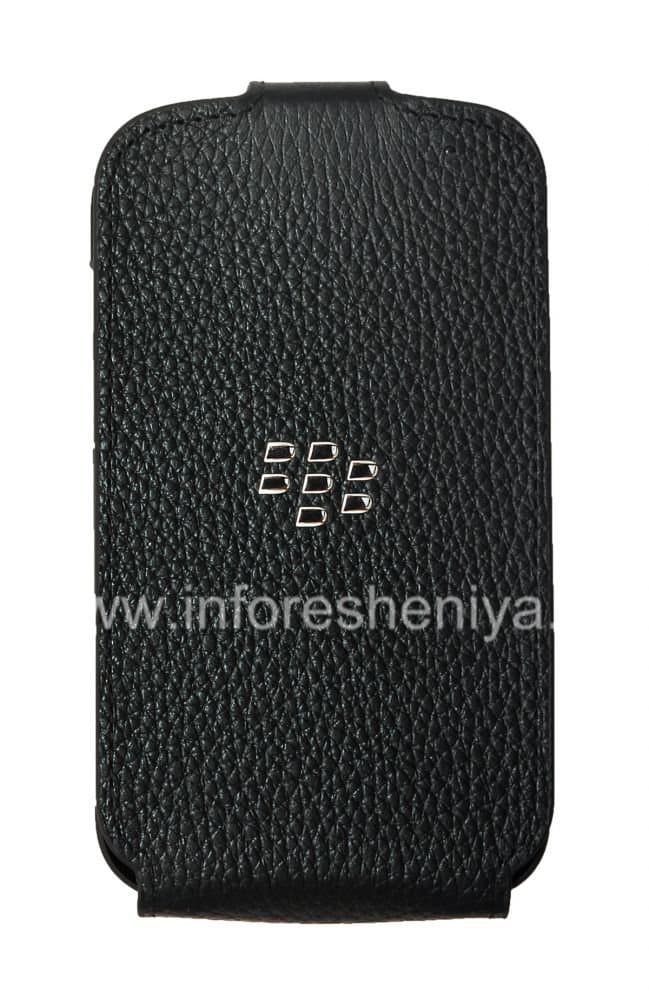 BlackBerry Q10 専用 Leather Flip Shell ブラック (パッケージ品)