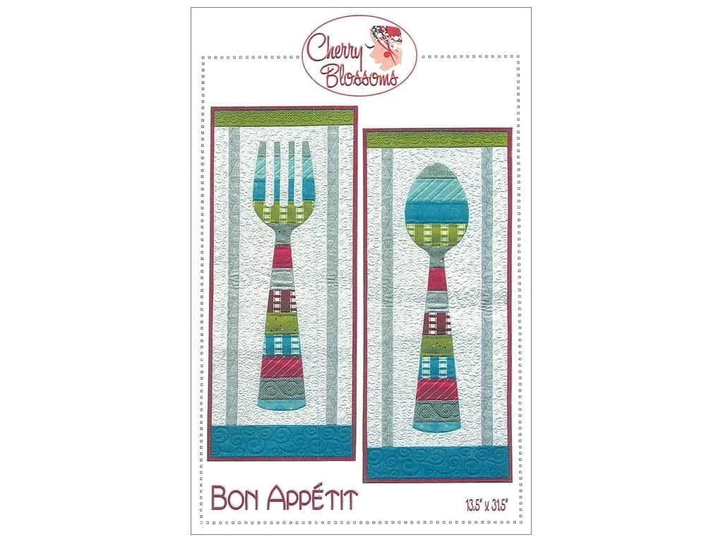 Cherry Blossoms Quilting Studio 'Bon Appetit' Fork and Spoon Applique Wall Hanging Quilt Pattern