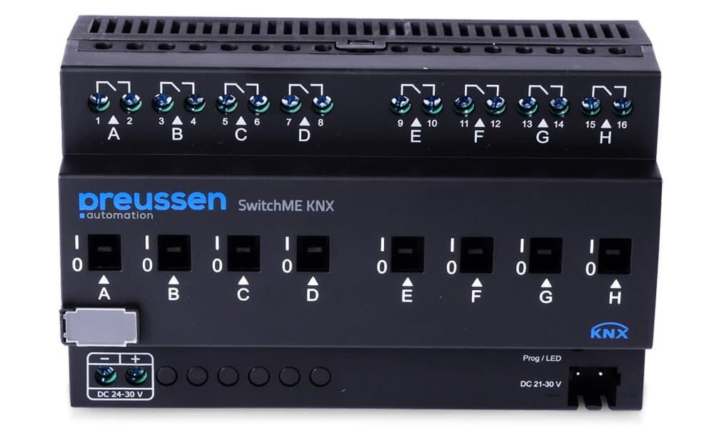 Cocoso Switc HME8 16 A KNX/8 Channel Switch Actuator, 1 Stück, schwarz, 259