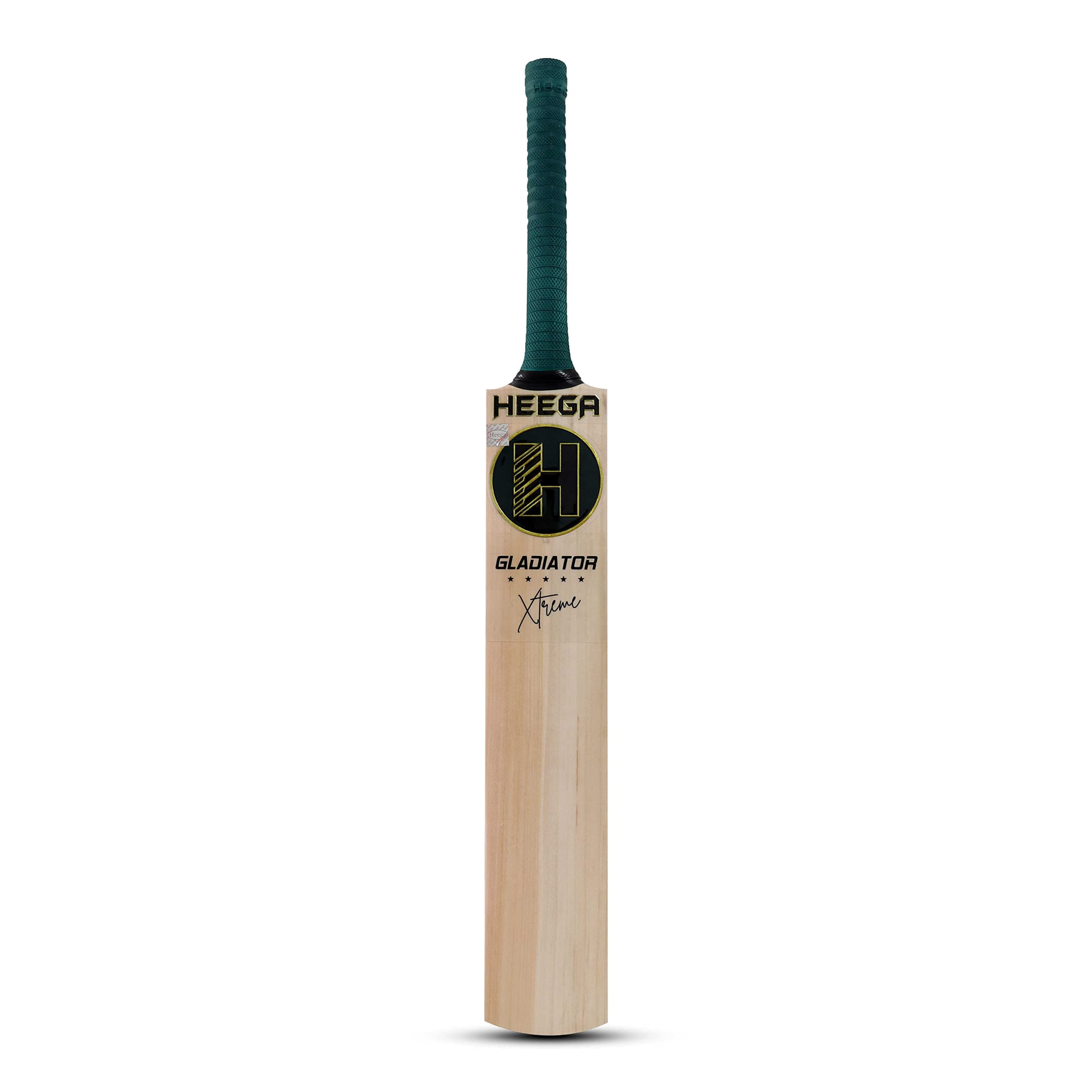 Heega Gladiator Xtreme Kashmir Willow Bat | Light Weight | Machine Knocked | Better Ping (Harrow)(32.75)