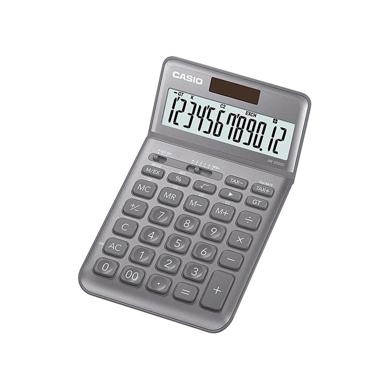 Casio JW-200SC Desk Calculator with Tilt Screen - Grey