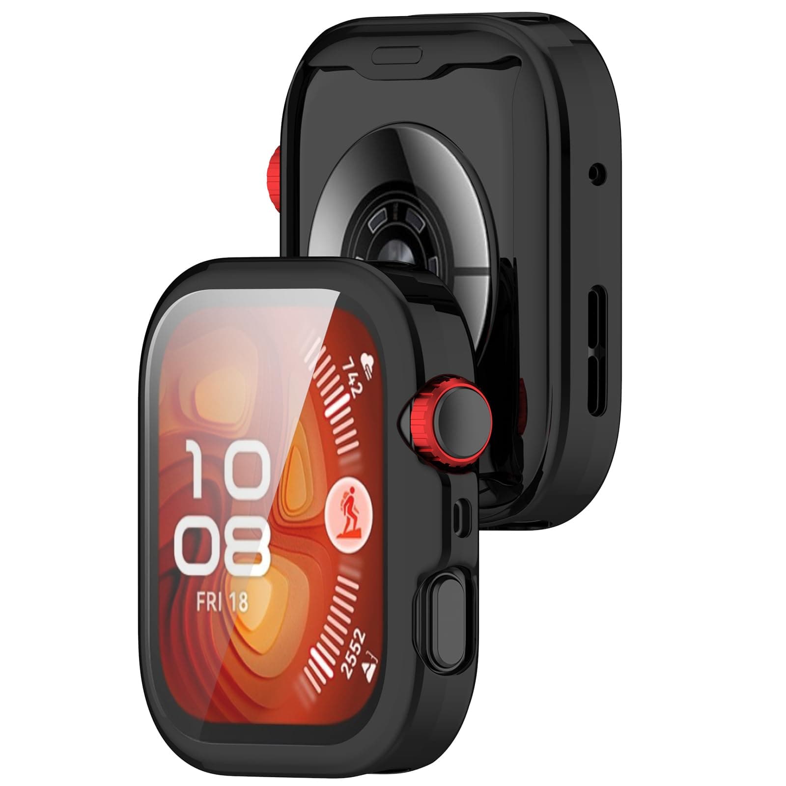 Disscool Case Cover Compatible with Huawei Watch Fit 4 Protector Covers, Soft Anti Drop TPU Replacement Protective Cases Smart Watch Accessories(Black)