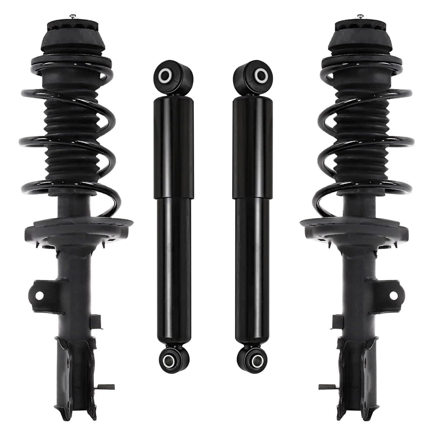Detroit Axle - Front Struts & Coil Spring + Rear Shock Absorbers Kit Replacement for 2012-2017 Hyundai Accent - 4pc Set