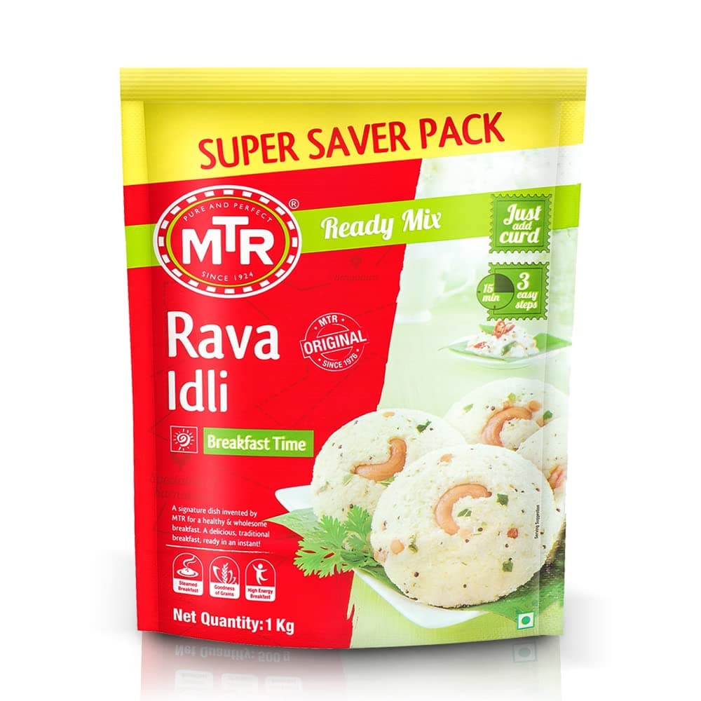 Rava Idli Mix - Breakfast Mix | Quick Breakfast | Instant Ready to Cook Mix | Ready-To-Make South Indian Breakfast | 1kg
