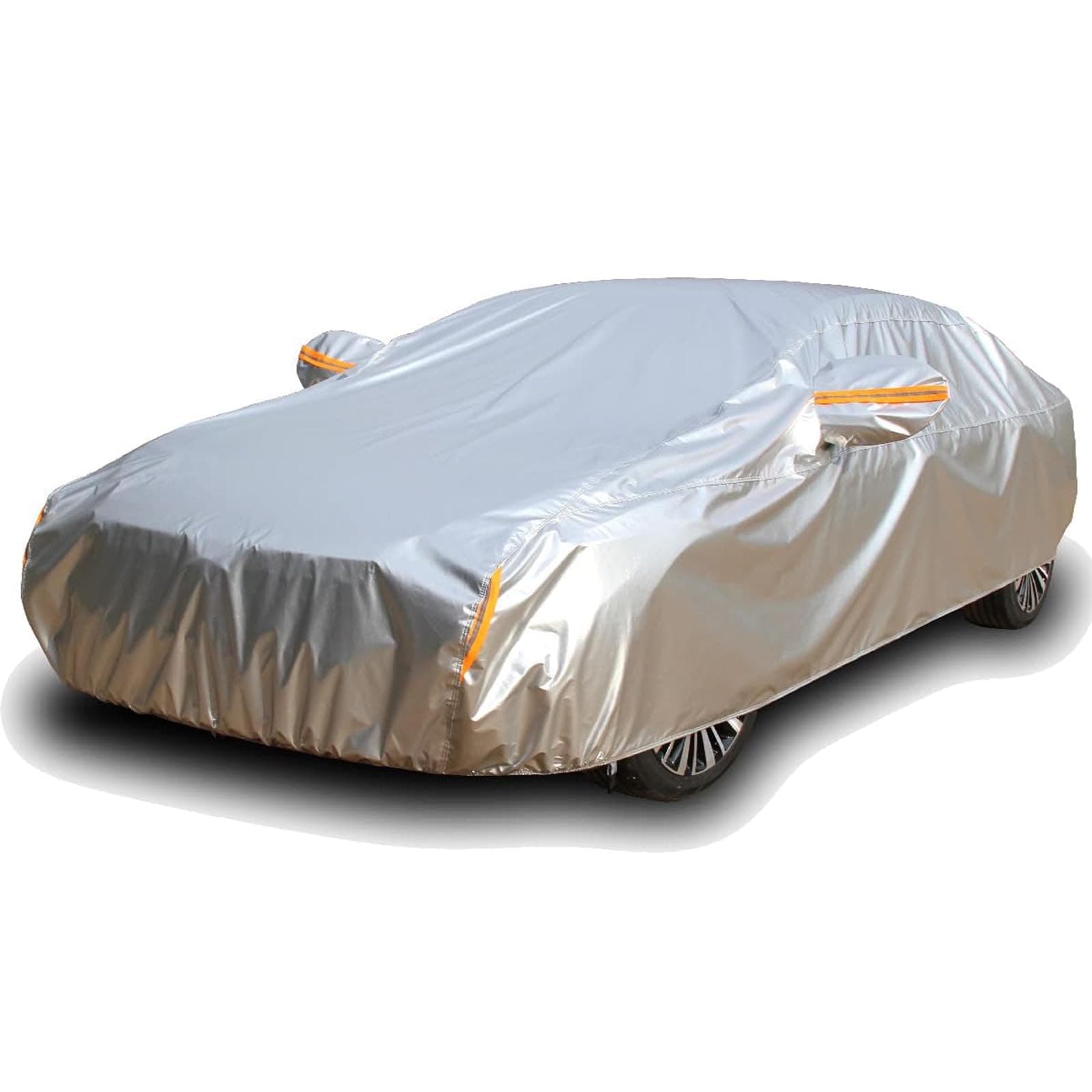 Tecoom 600D Heavy Duty Multiple Layers Car Cover Waterproof All Weather Fit for Ford Crown Victoria, Cadillac DTS Mercury Grand Marquis Lincoln Continental Town Car Chevy Caprice etc. Soft Fleece/Lock