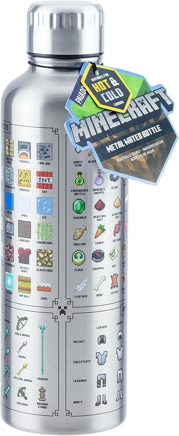 Minecraft 16 oz. Metal Water Bottle