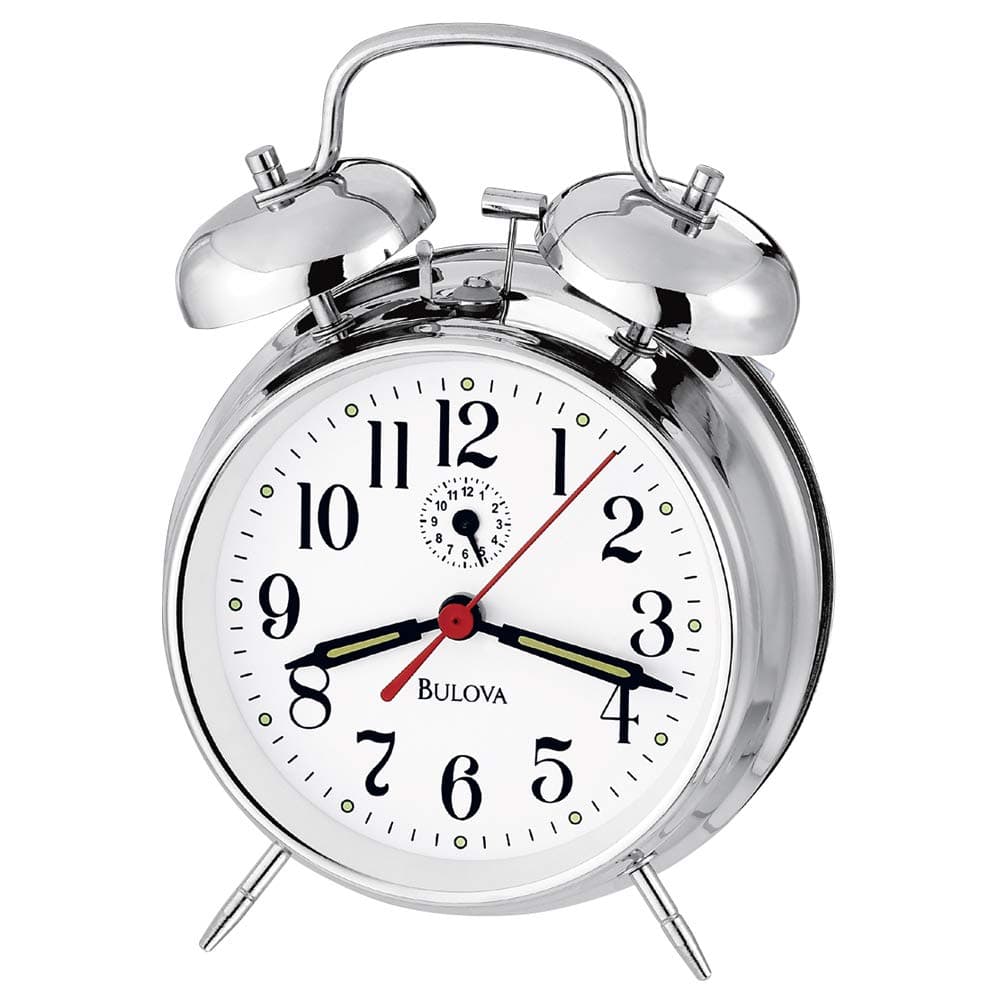 Bulova B8127 Bellman II Alarm Clock, Chrome