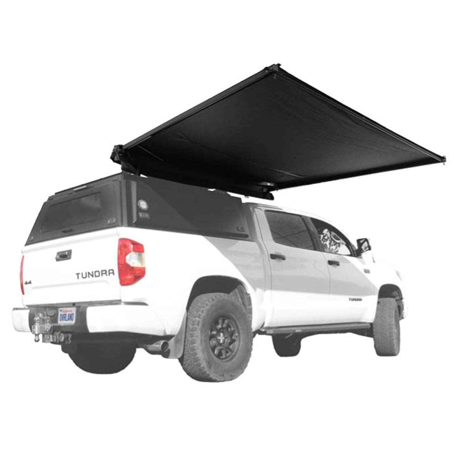 Overland Vehicle Systems XD Nomadic 2.0-6.5' Awning - W/Lights, Black Out, Black Fabric & Travel Cover Universal