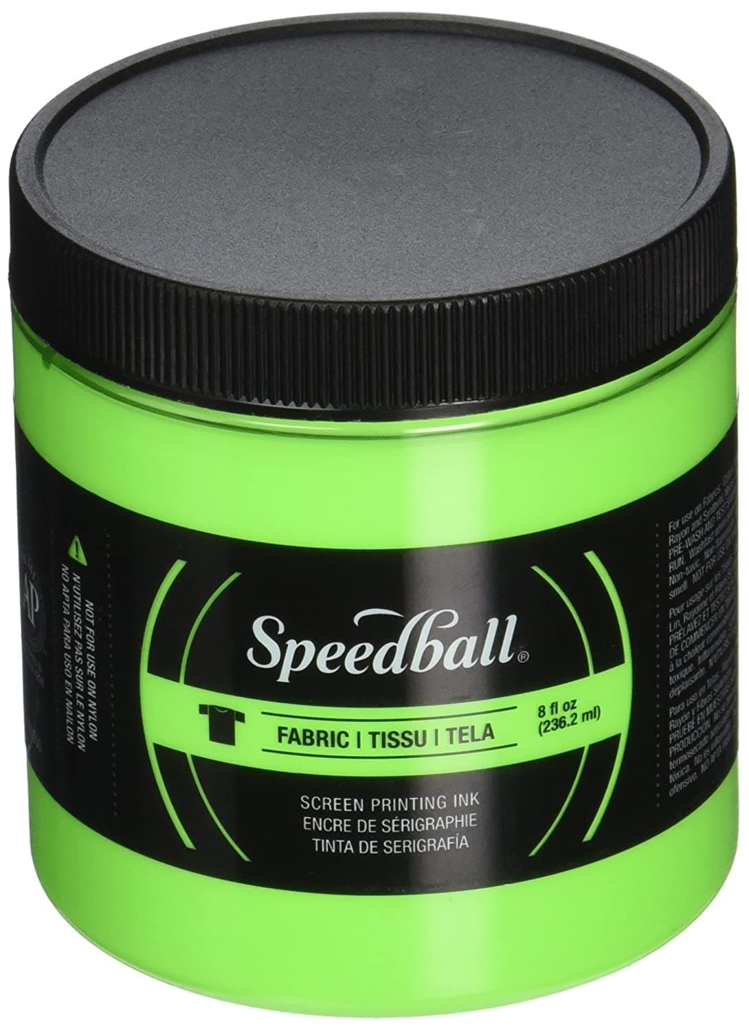 Speedball, 4690, Fluorescent Screen Printing Ink, 8 Fl oz., Lime Green