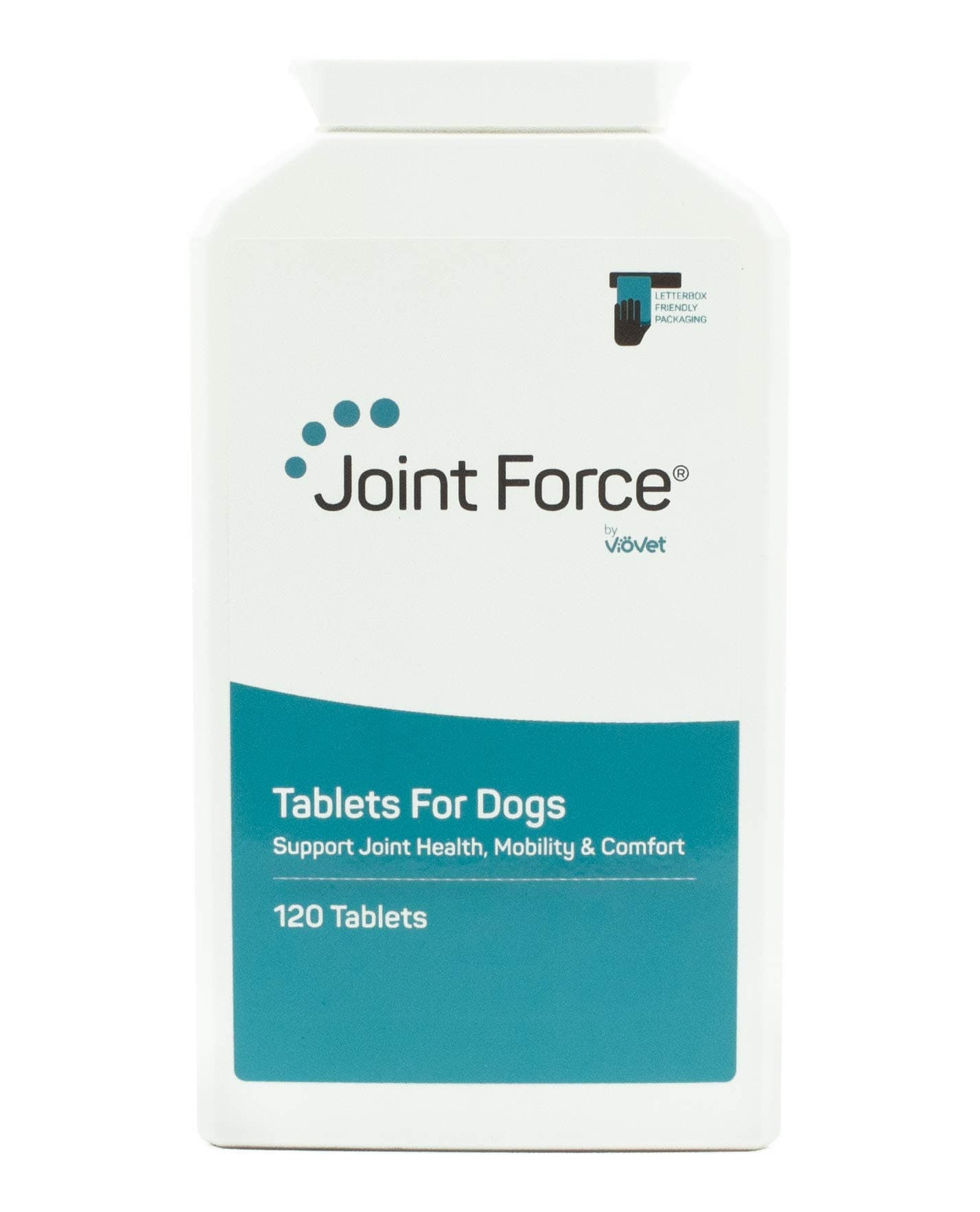 VioVet Joint Force® - 100% Natural Dog Joint Supplement - Stiffness & mobility support with Green lipped mussel, Hyaluronic acid, Glucosamine HCL & Chondroitin. (120 Tablets)