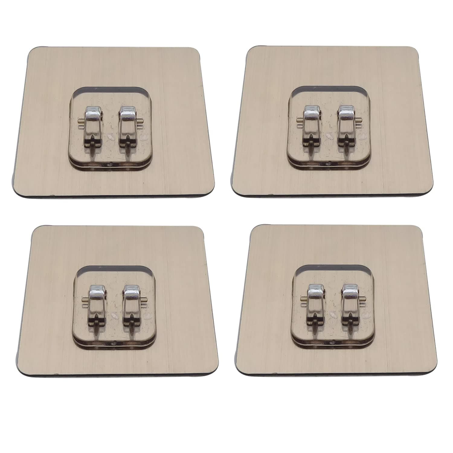 TRENDING Magic Plastic Adhesive Sticker for Kitchen Bathroom Shower Hanging Wall Self Corner Shelves Non-Trace Stick Wall Hook Multi-Surface Damage-Free Hooks (V - Hook, 10)