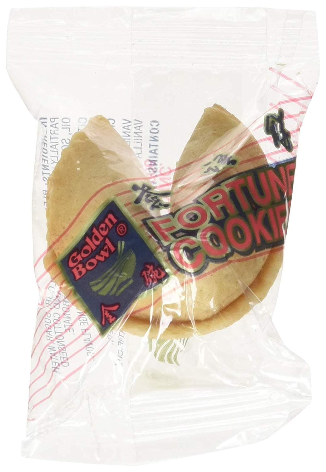100 Pcs Fortune Cookies Fresh Single Wrap(golden Bowl) - PACK OF 2