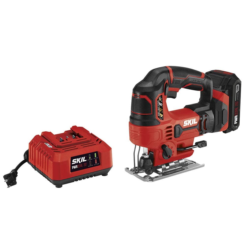 SKIL 20V 7/8" Stroke Length Jigsaw with 2.0Ah PWRCore 20 Lithium Battery and Charger - JS820302