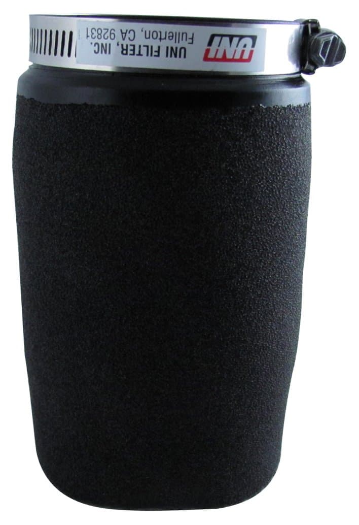 Uni Filter UP5245 Black Universal Urethane Flange Straight Clamp-On Pod Filter, 2 1/2"" i.d. x 5"" l (UP-5245)