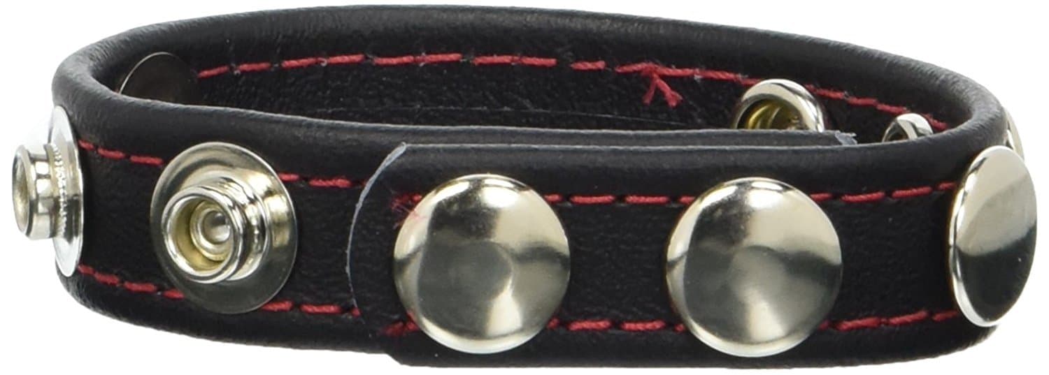 Shanhaied's Black Leather - Cock Strap - 5 Snap