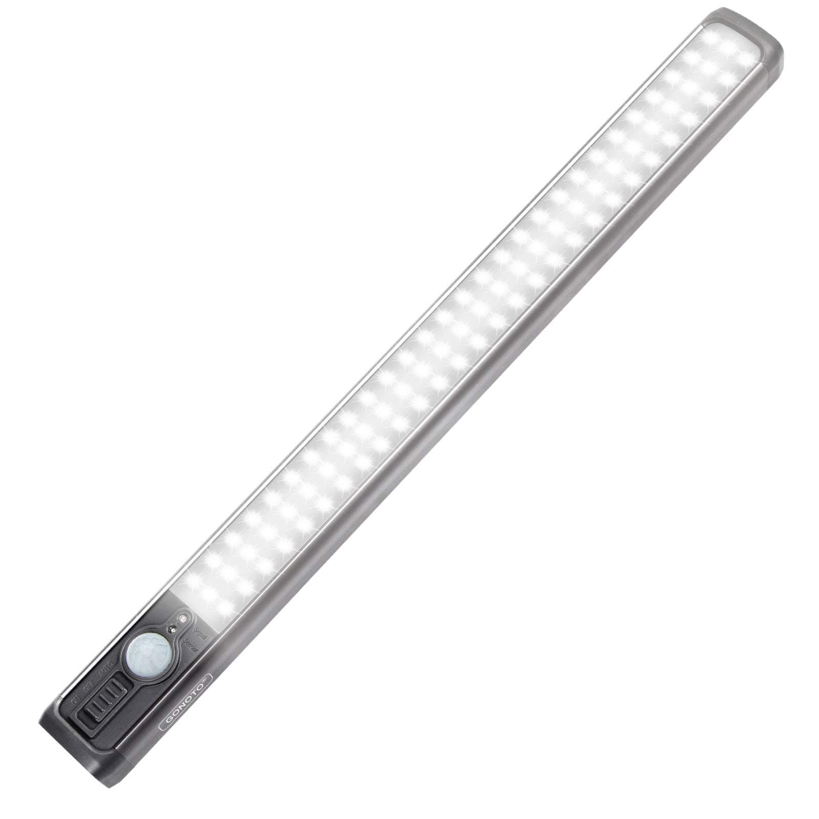 84 LED Closet Light 4W Motion Sensor Closet Lights Rechargeable Under Cabinet Lighting Wireless Wardrobe Light for Closet,Kitchen 4000K 2500mAh Battery Powered Closet Light bar (ON/Off/AUTO)