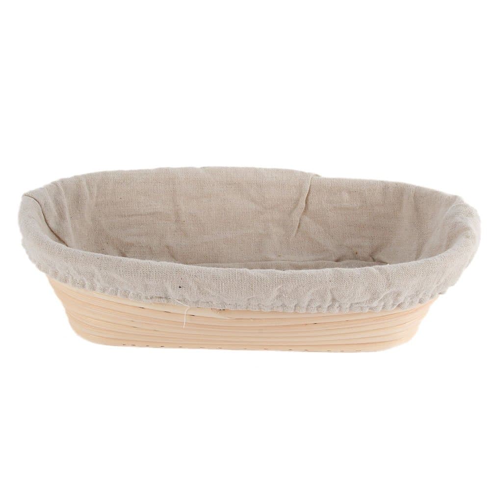 ESHOO Oval Banneton Brotform Rattan Proofing Basket for Bread and Dough & Liner
