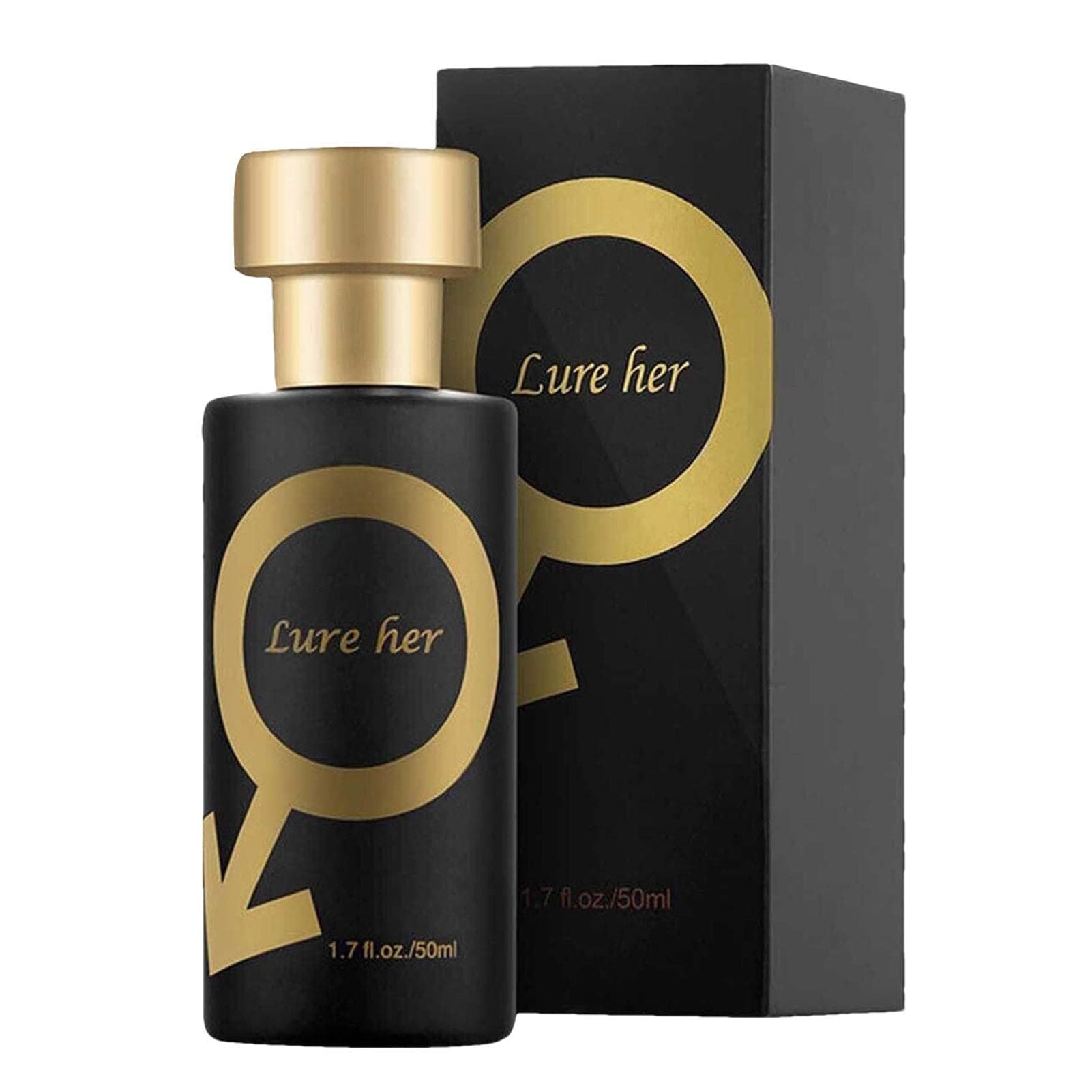 Lure Her Perfume for Men, Golden Lure Perfume Pheromone Cologne for Men Attract Women, Romantic Glitter Perfume Gift (Men)
