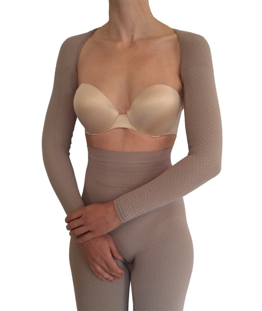 Compression Arm Sleeves Wrap with Bioactive Fibers and Raised Massaging Knit - for Support and Comfort