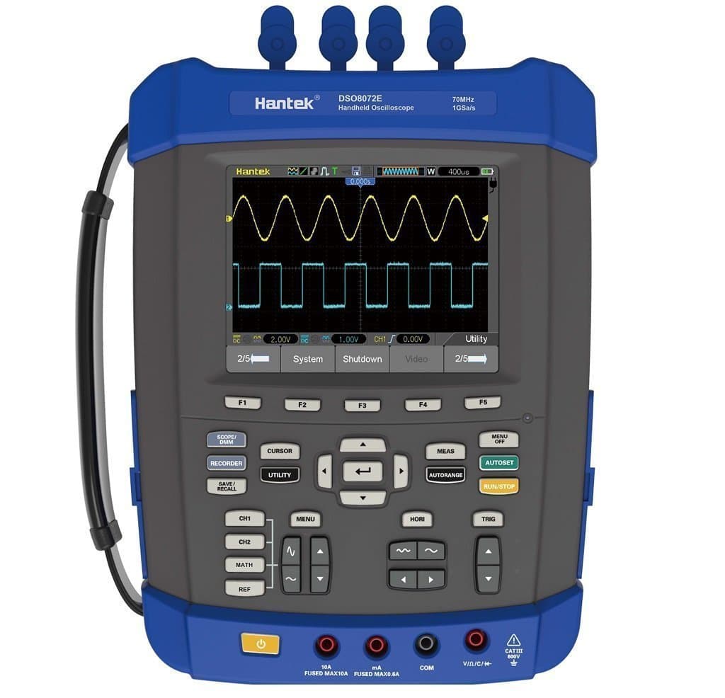 Hantek DSO8072E 70Mhz Digital Storage Oscilloscope 1GSa/s 2M Memory Depth Six in One: Oscilloscope/Recorder/DMM/ Spectrum Analyzer/Frequency Counter/Arbitrary Waveform Generator