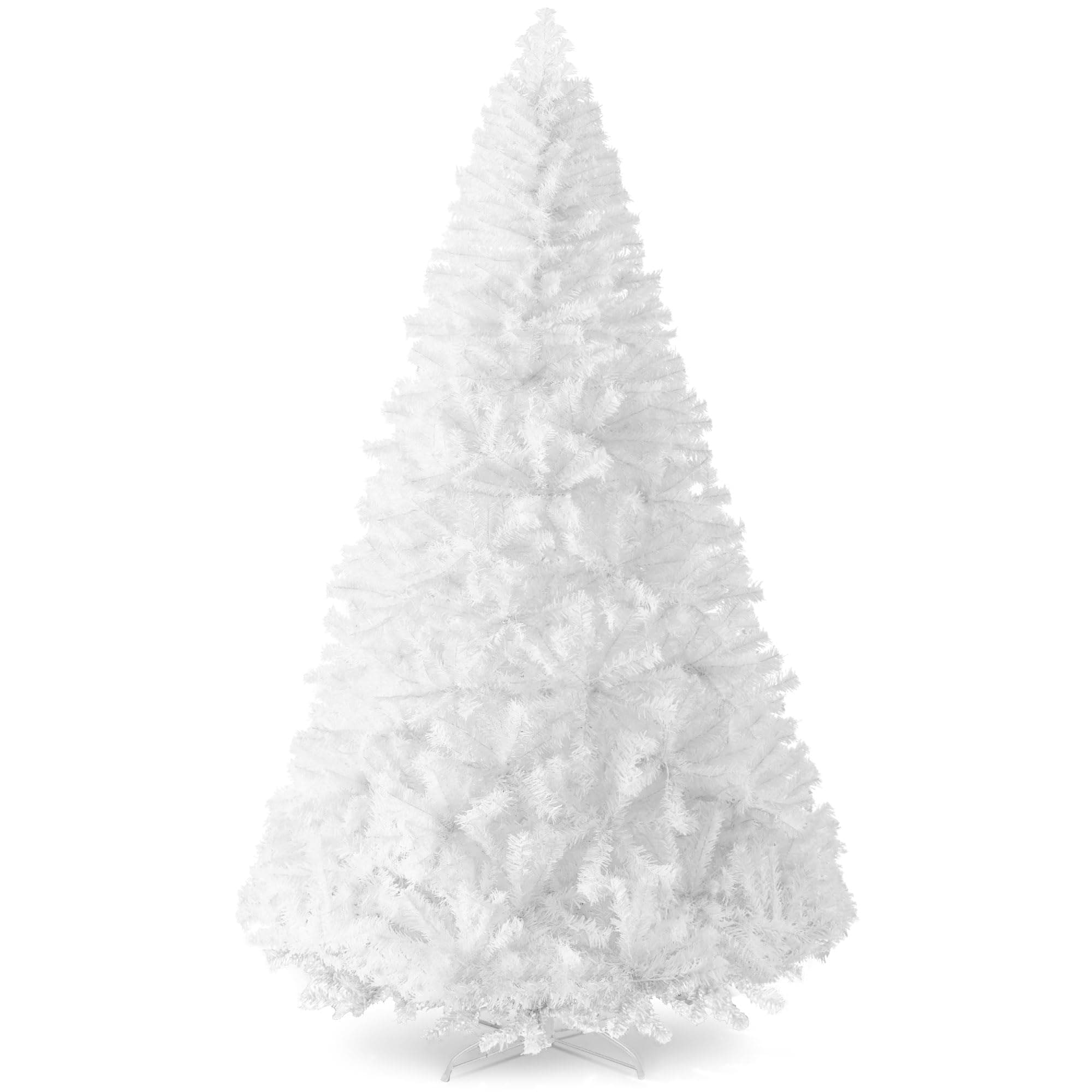 Artificial Christmas Tree, 4.5ft Premium Unlit Pine Design, Dense Branches Realistic Holiday Décor w/Easy Assembly - White