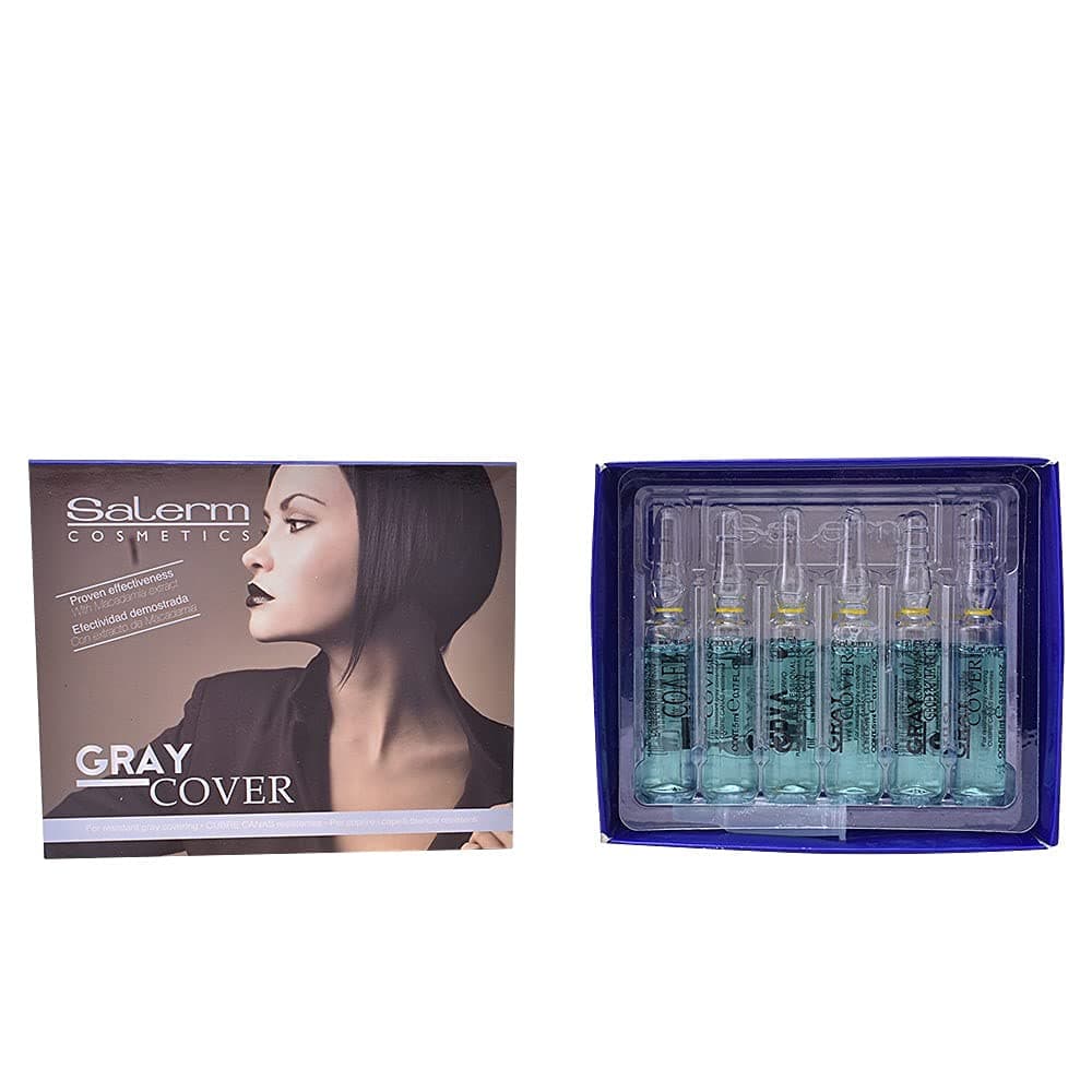 Gray Cover Hair Treatment Serum for Grey Coverage – Boosts Color Penetration and Enhances Dye Performance, 12 x 0.17 Ounce Ampoules