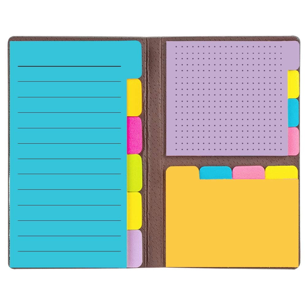 Colored Divider Sticky Notes Bundle Set Self-Stick Note- Sticky Note Pads Bookmark with Color Coding - 60 Ruled Lined Notes (3.8x5.9), 48 Dotted Notes (3x3.8), 48 Blank Notes (2.6x3.8)