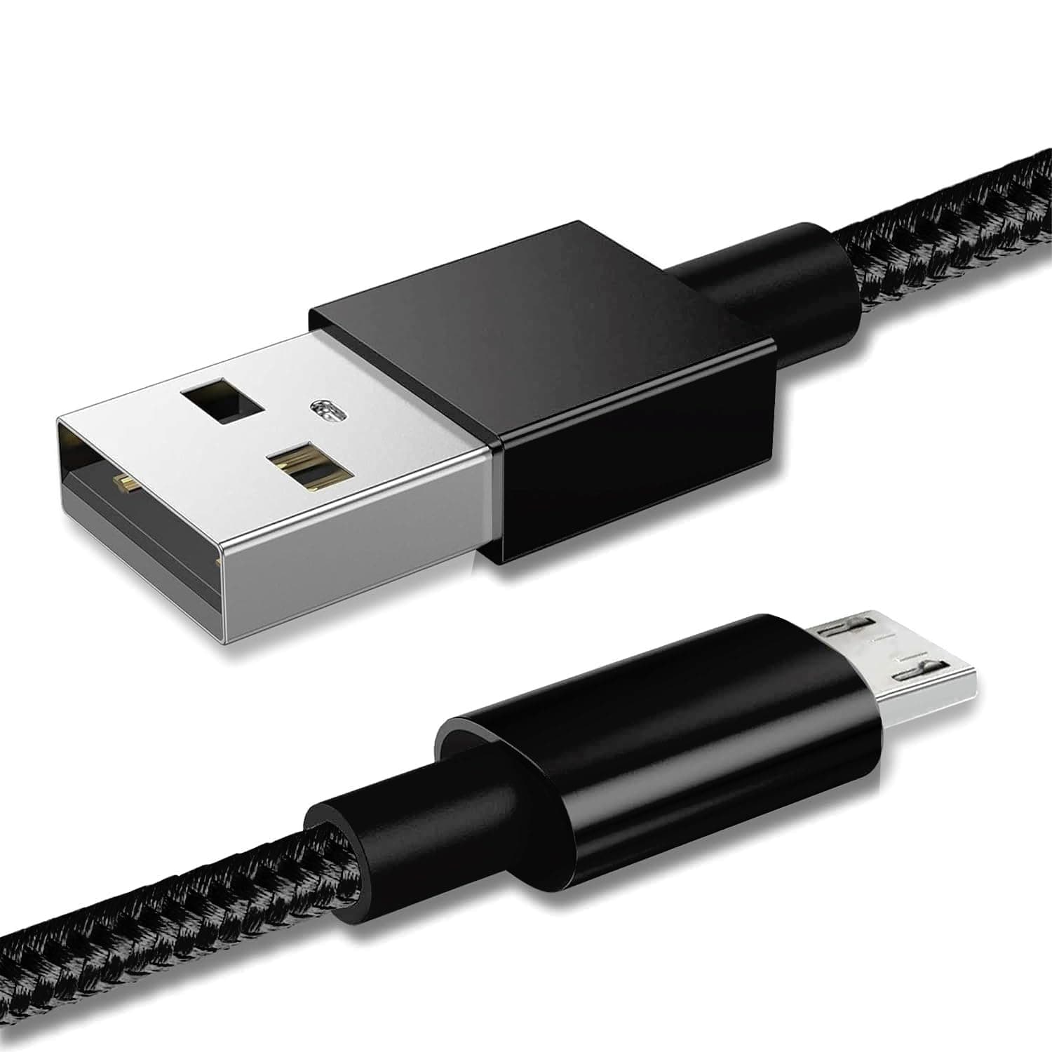 Micro USB Cable, 1M Micro USB Android 3.1A Fast Charger Cable Nylon Braided USB Micro Cord Compatible for Samsung S7/S6,Kindle Fire,Tablets,PS 4 Controller, Android Devices (Black)