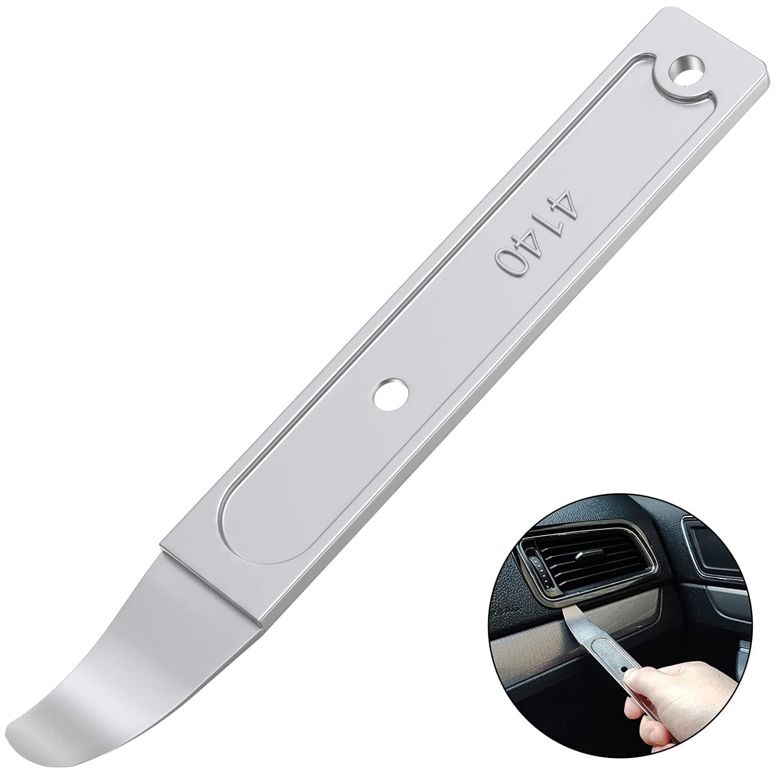 4140 Pry Tool, Pry Bar Trim Removal Tool Pry Tool, Pocket Mini Pry Bar, Door Panel Removal Tool, Removing Auto Trim Interior and Exterior Parts for Planes