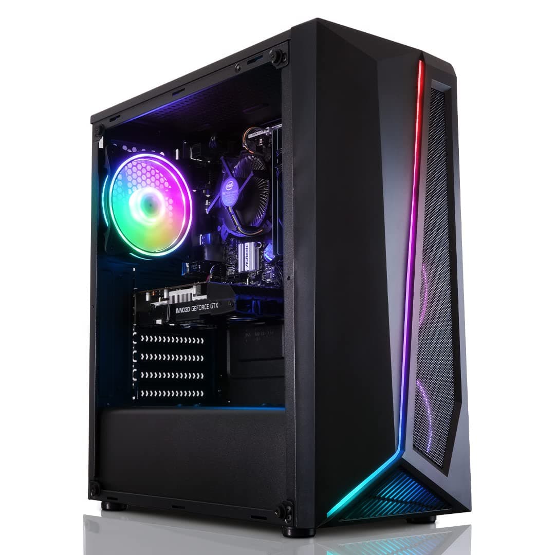 AWD-IT Gaming PC: Intel i5 12400F / H610M / RX 6600 / 16GB 3200MHz / 240GB SSD + 1TB HDD/Patriot Gaming Case with Windows 11