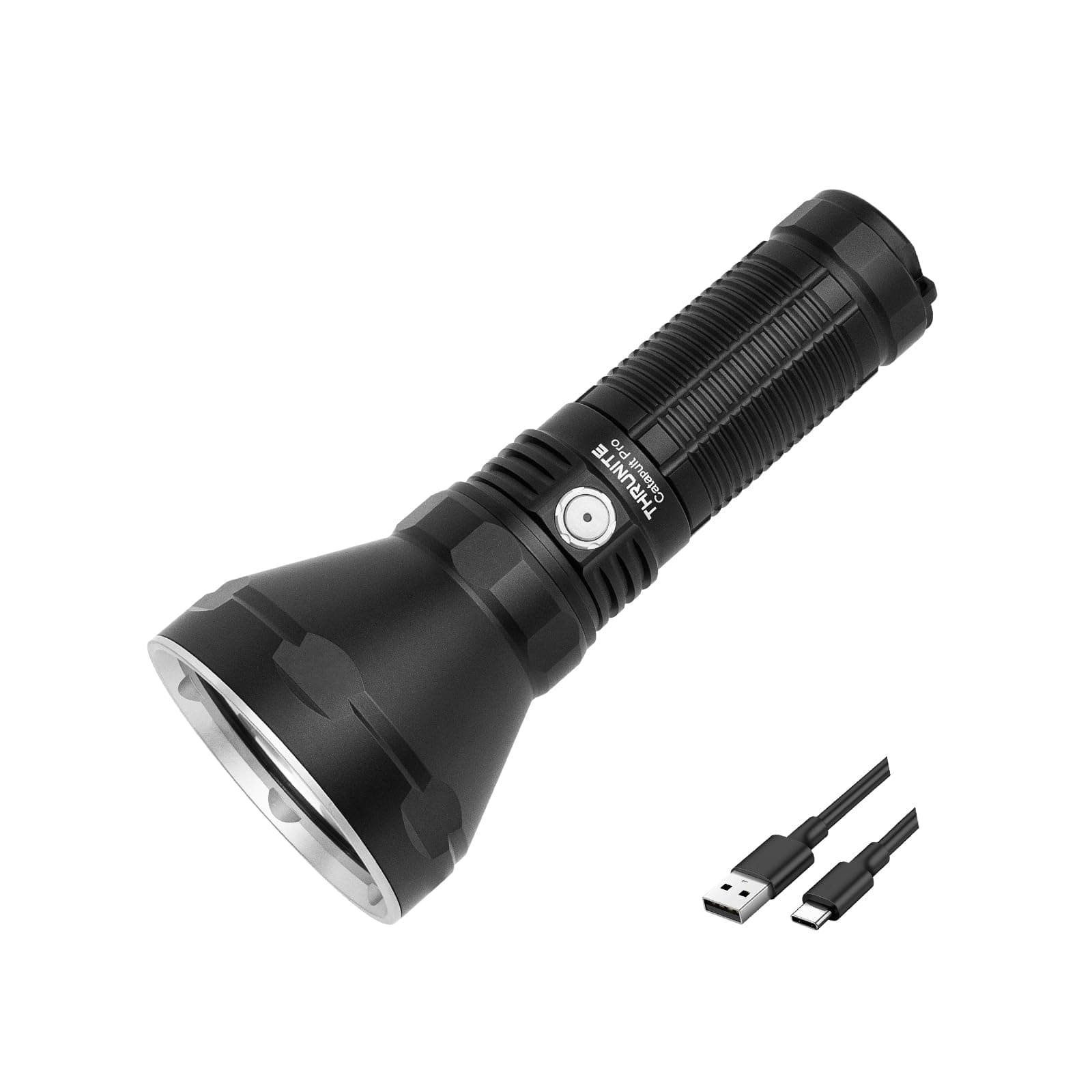 ThruNite Aluminum Catapult Pro Rechargeable Flashlight, Sft70 Led, 1005 Meters Throw, 2713 High Lumens Bright Searchlight, Long Beam Distance Spotlight For Hiking, Camping, And Hunting - Cw