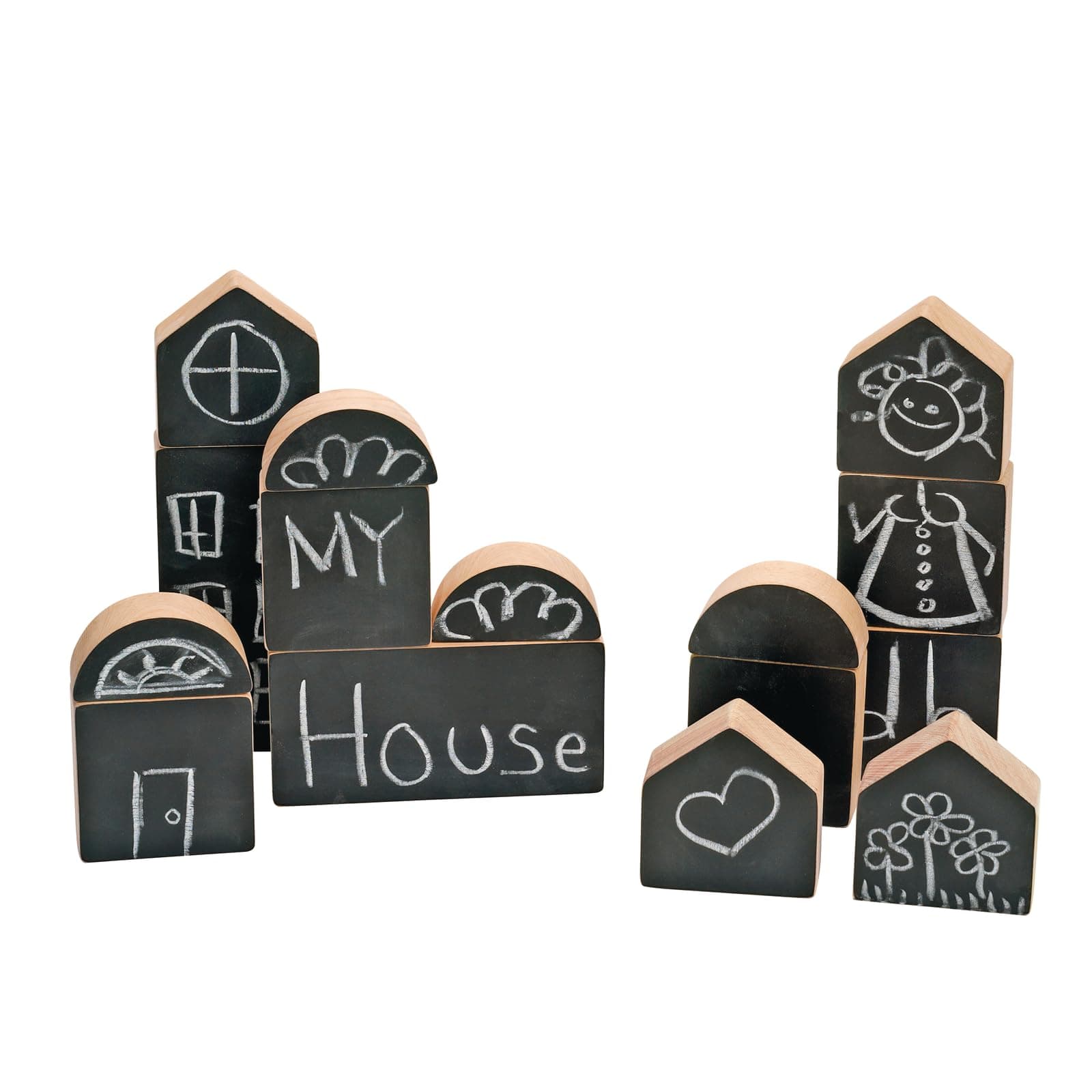 Excellerations CHALKBLK Chalkboard Blocks (Pack of 15)
