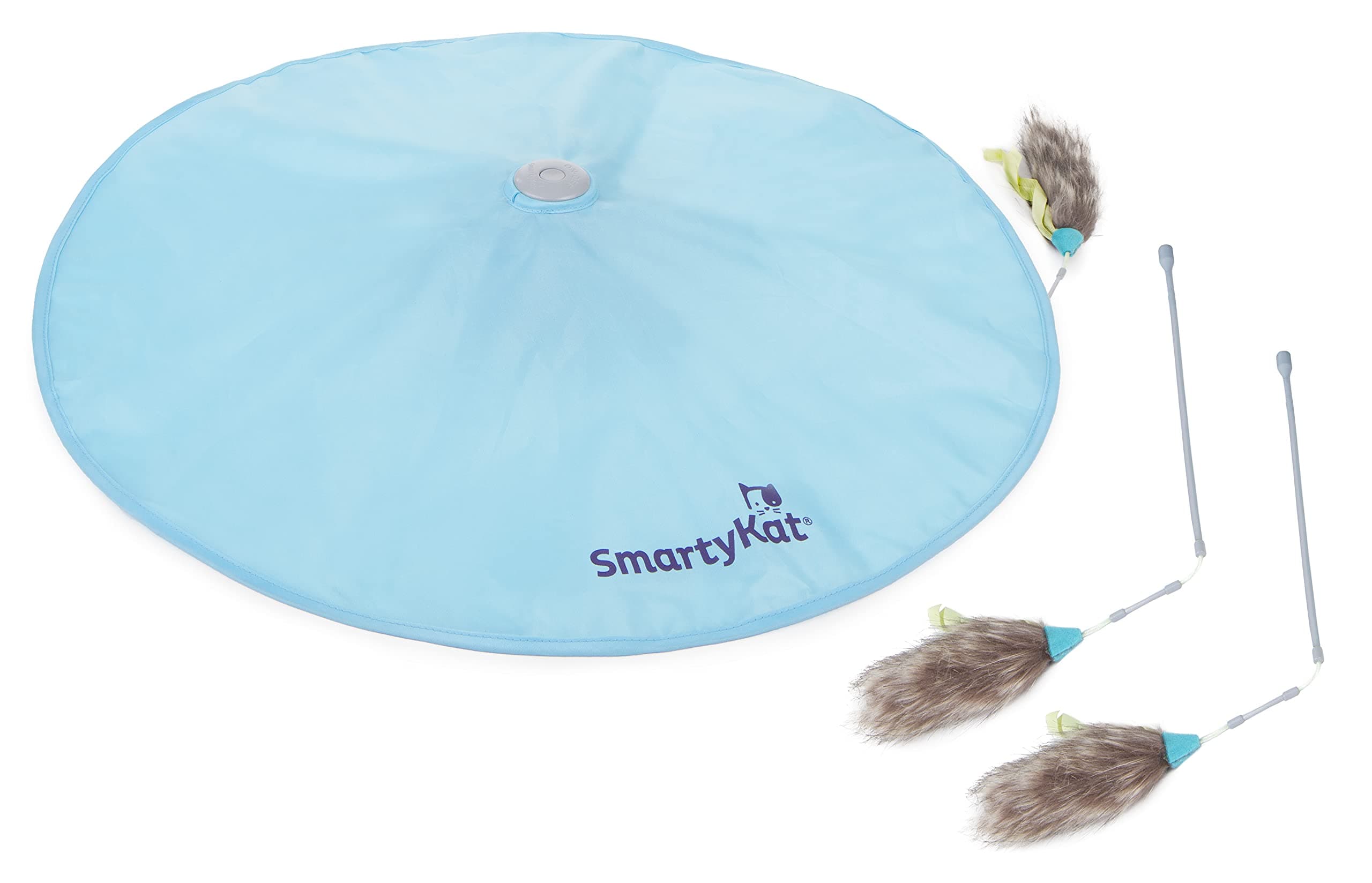 SmartyKat Hot Pursuit Electronic Concealed Motion Cat Toy, Includes (2) Extra Wands, Battery Powered - Blue, One Size