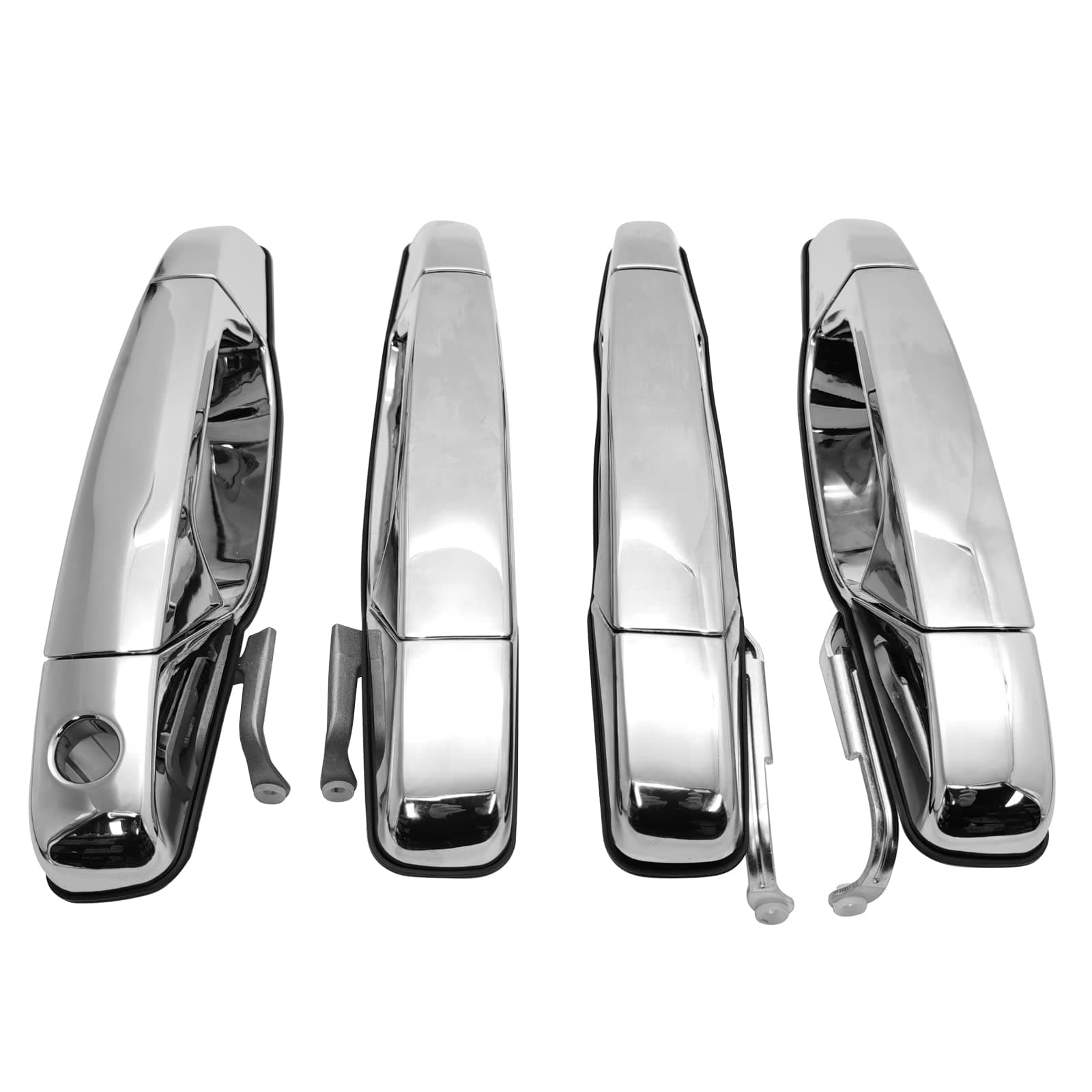 Chrome Exterior Outside Door Pull Handle Sets for 2007-2014 Chevy, Cadillac & GMC Vehicles Compatible with Silverado, Tahoe, Escalade, Sierra, Yukon, Avalanche 15915659, 20828237, 20954796