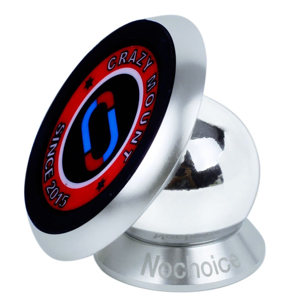 Nochoice® Universal 360 Rotatable Magnetic Car Mount Holder Cradle For iPhone 6S 6 Plus 5S 5C Samsung Galaxy Note 4 3 Galaxy S6 Edge 5 4 HTC One M9 Sony LG / Sat Nav (42 Silver)