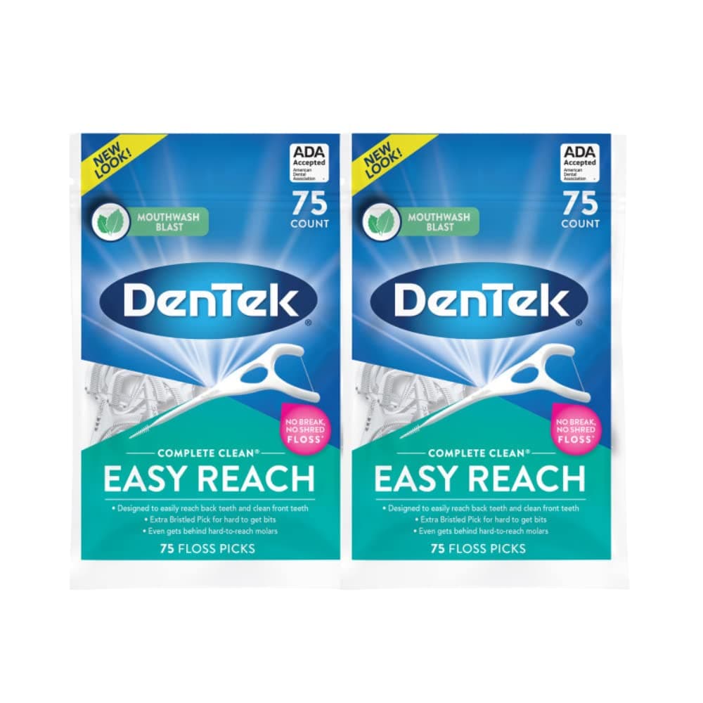 Floss Picks Complete Easy Reach 75 Count (2 Pack)